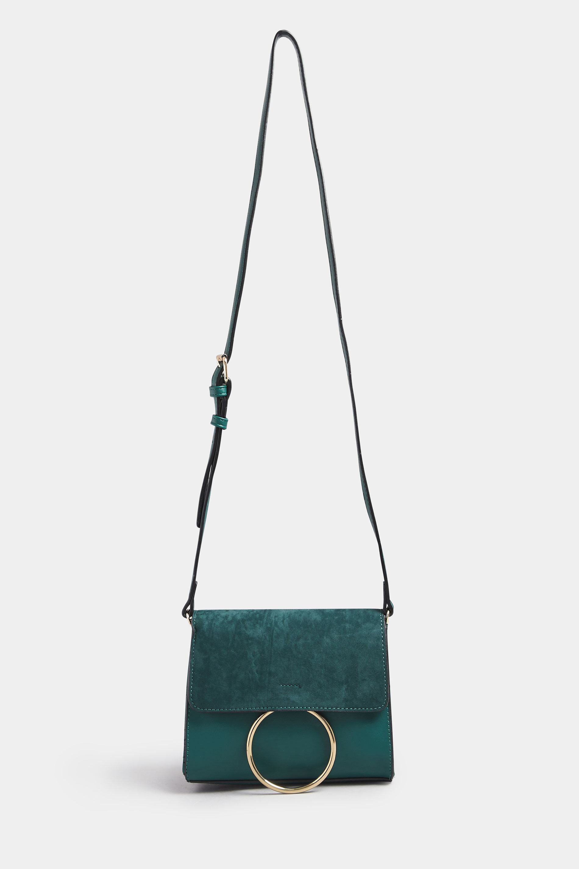 Green Ring Detail Cross Body Bag | Yours Clothing 2
