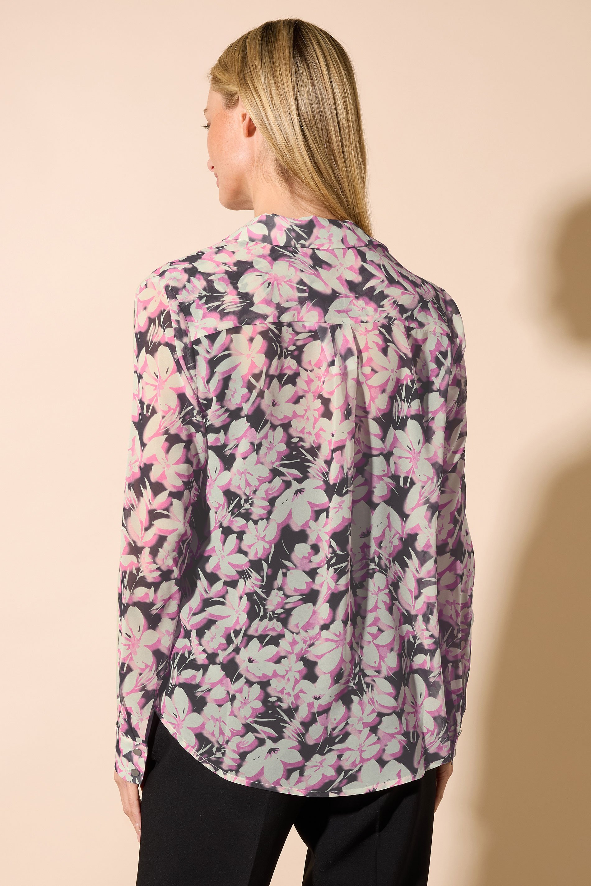 STAR Pink Floral Tie Neck Blouse | StarByJM 5