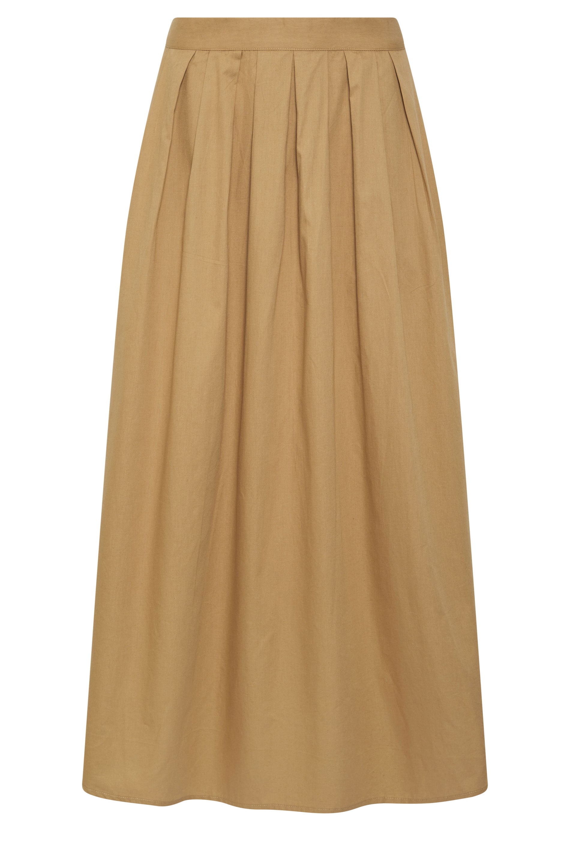 PixieGirl Petite Women's Stone Brown Cotton Poplin Maxi Skirt | PixieGirl 5