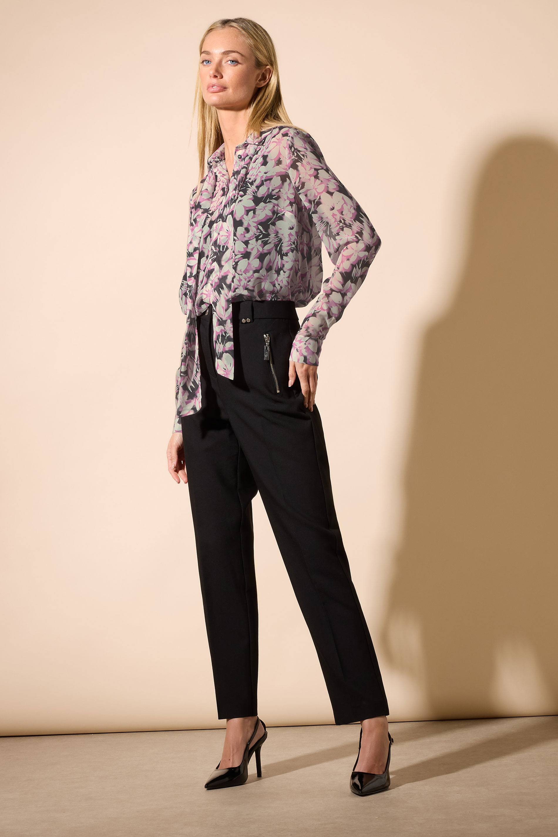 STAR Pink Floral Tie Neck Blouse | StarByJM 6