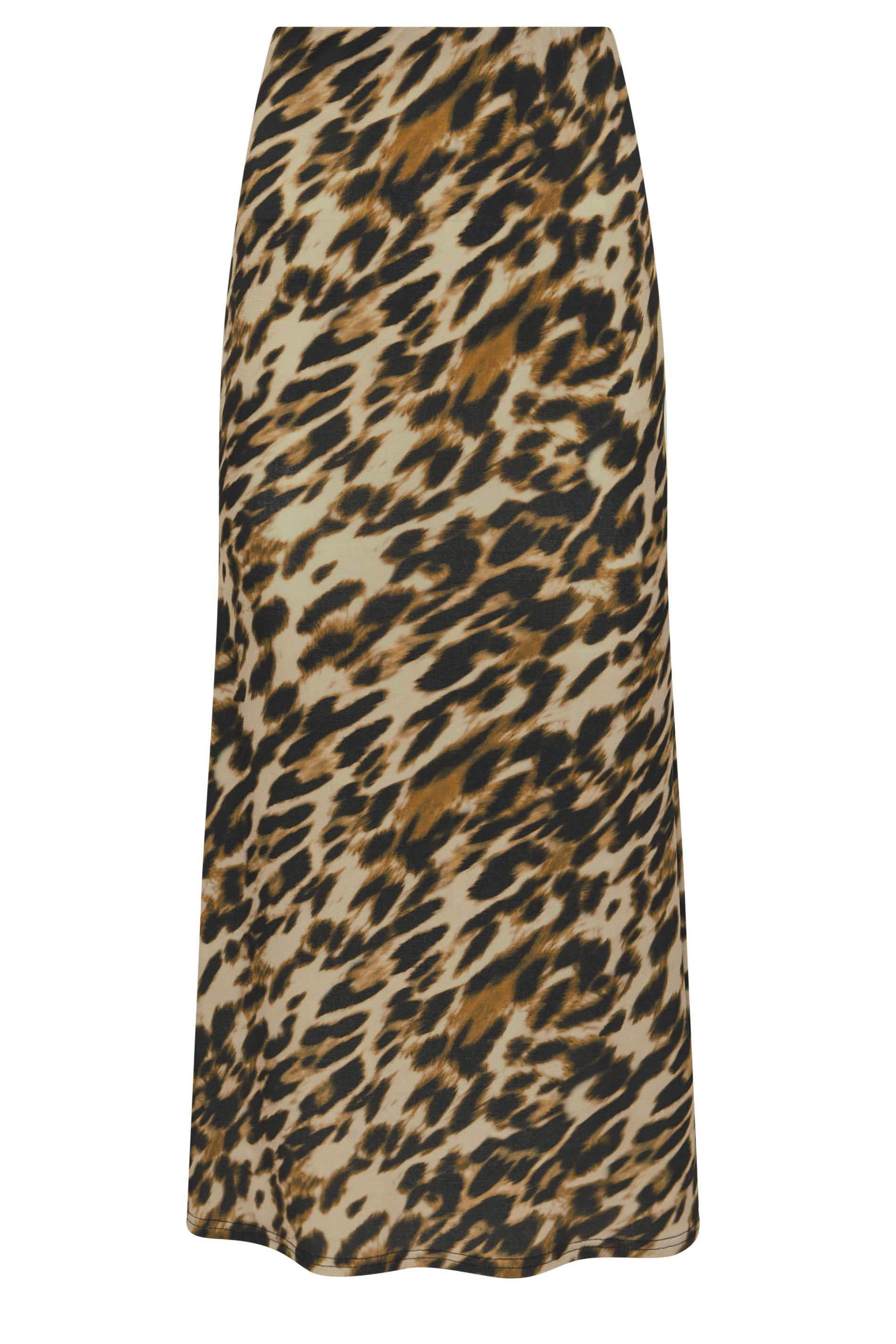 PixieGirl Petite Women's Natural Brown Leopard Print Maxi Skirt | PixieGirl 9