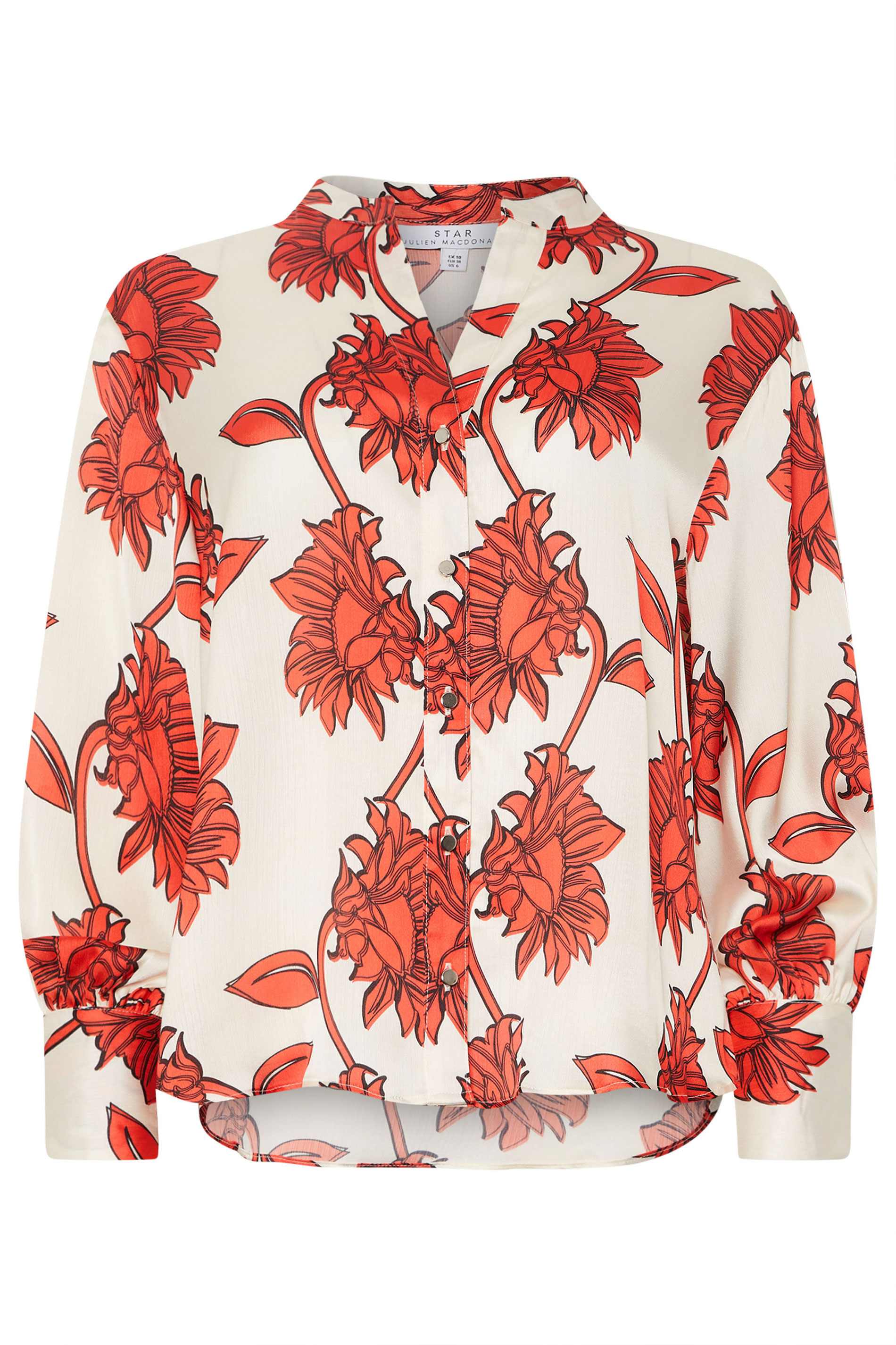 STAR Orange Floral Notch Neck Blouse | StarByJM 8