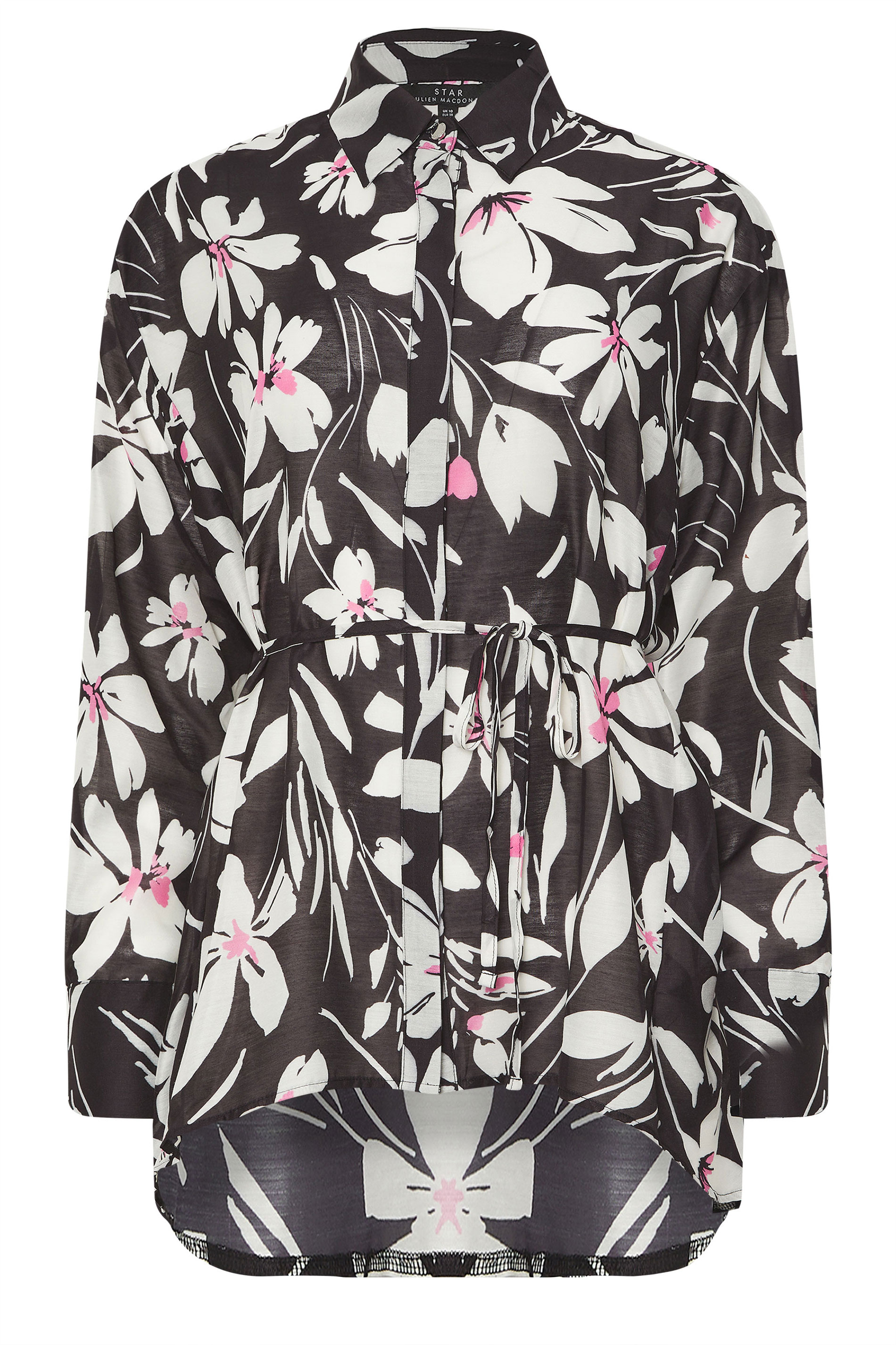 STAR Black Floral Longline Shirt | StarbyJM 7