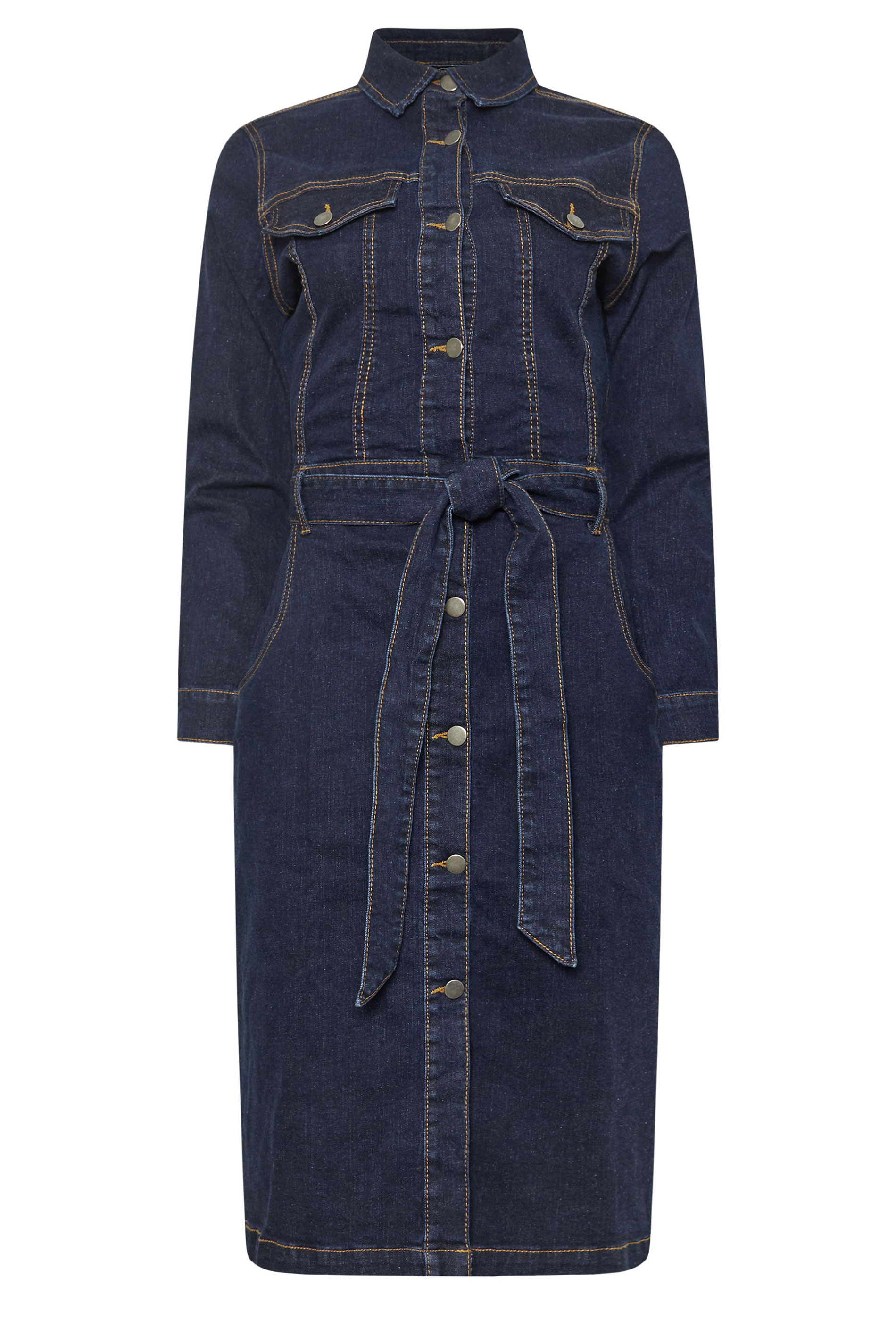 M&Co Petite Indigo Blue Denim Shirt Dress | M&Co 5