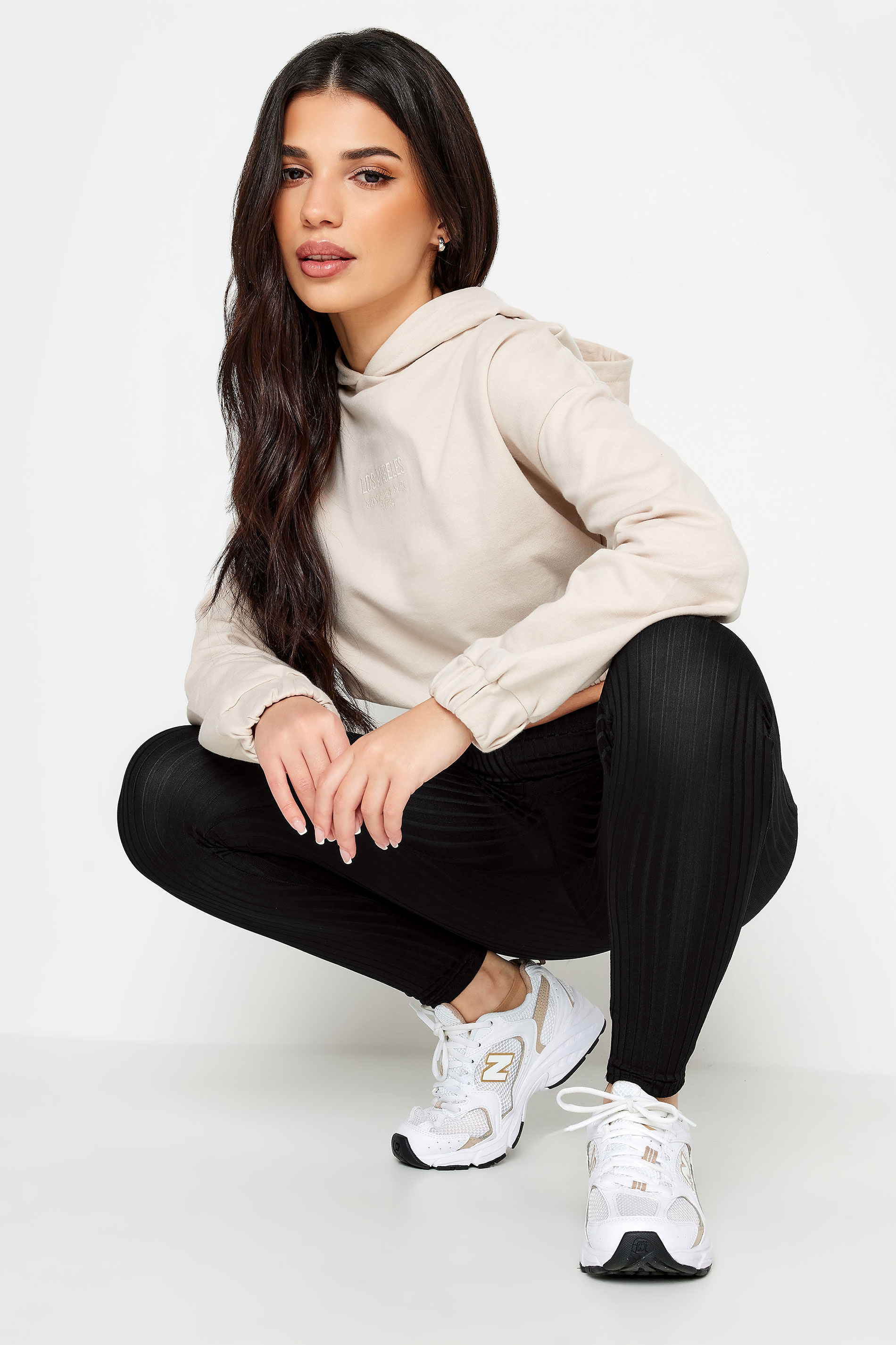 PixieGirl Petite Womens Black Ribbed Leggings | PixieGirl 4