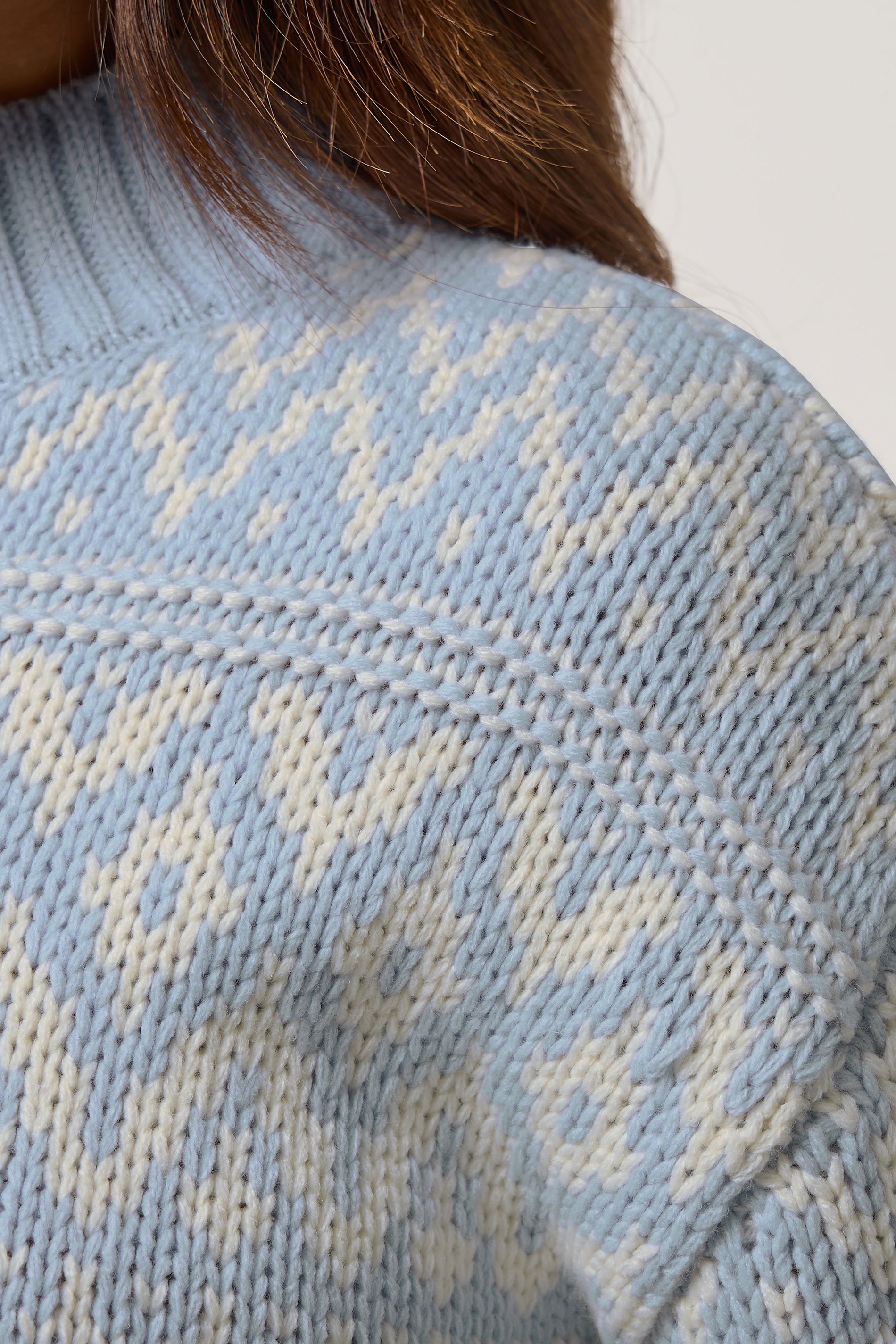 PixieGirl Petite Women's Blue Fairisle Knit Jumper | PixieGirl 4