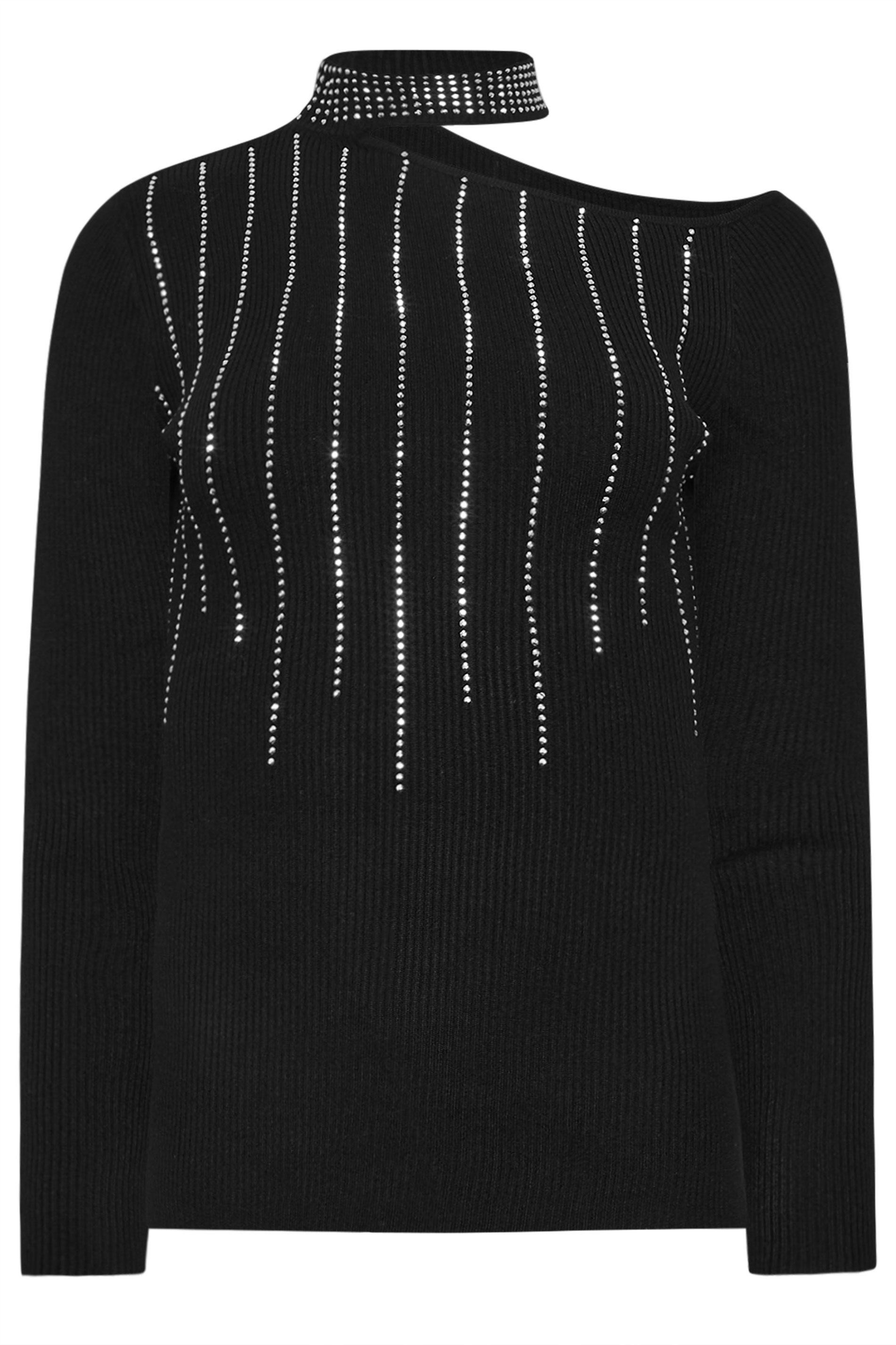 STAR Black Embellished Asymmetric Jumper | STAR x JM 6