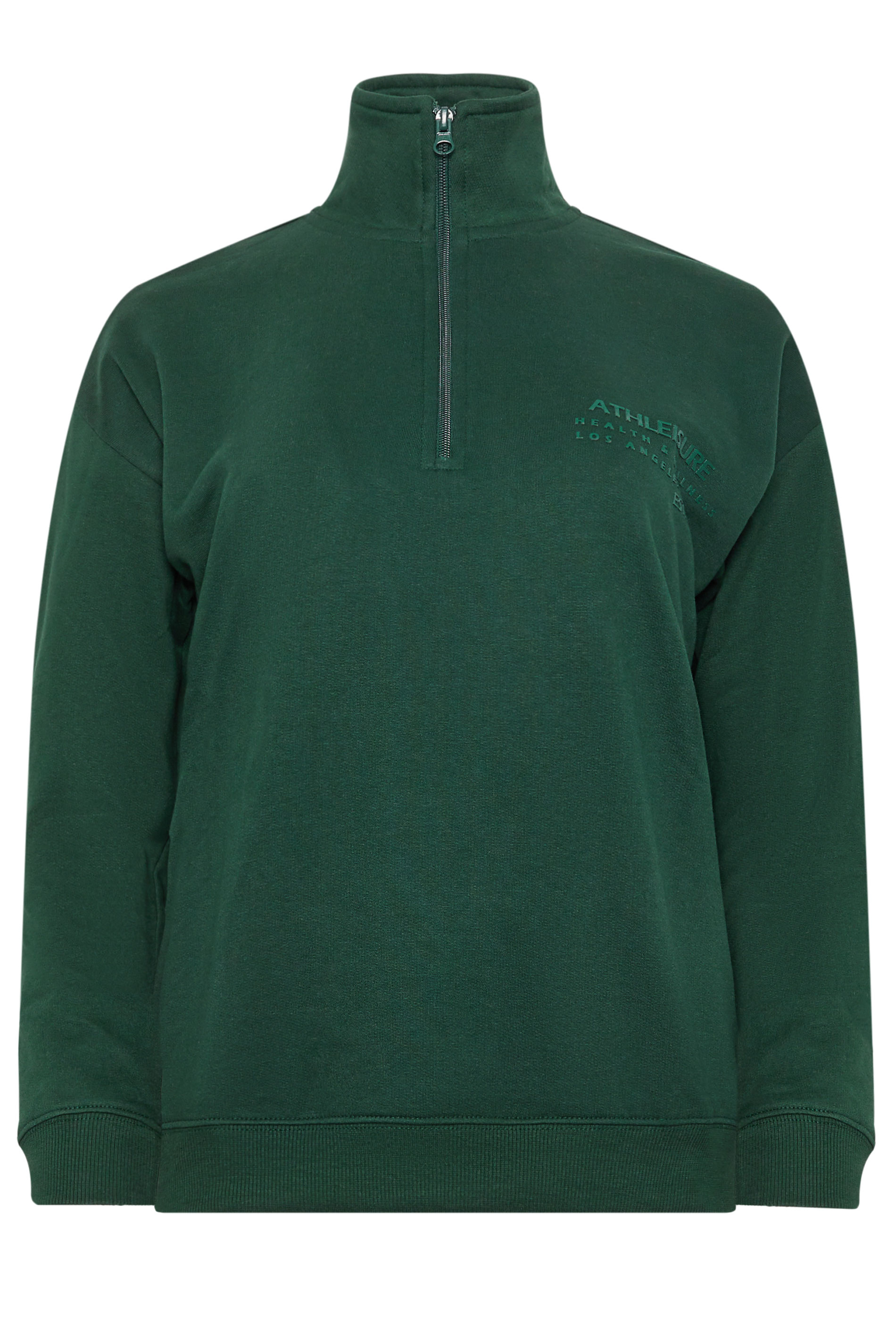 PixieGirl Petite Women's Forest Green High Neck Sweatshirt | PixieGirl 6
