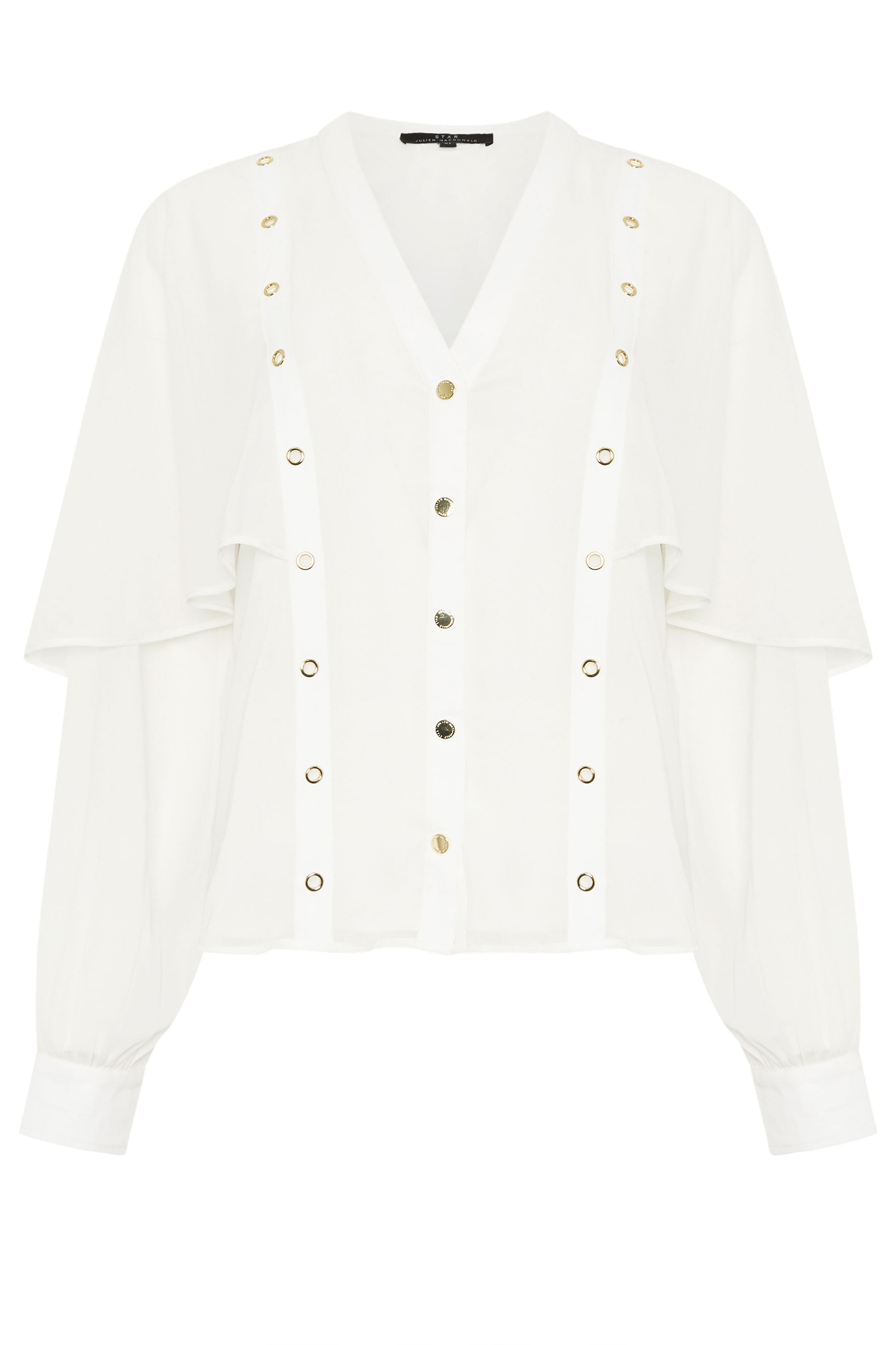 STAR Ivory White Eyelet Cape Blouse | StarByJM 6
