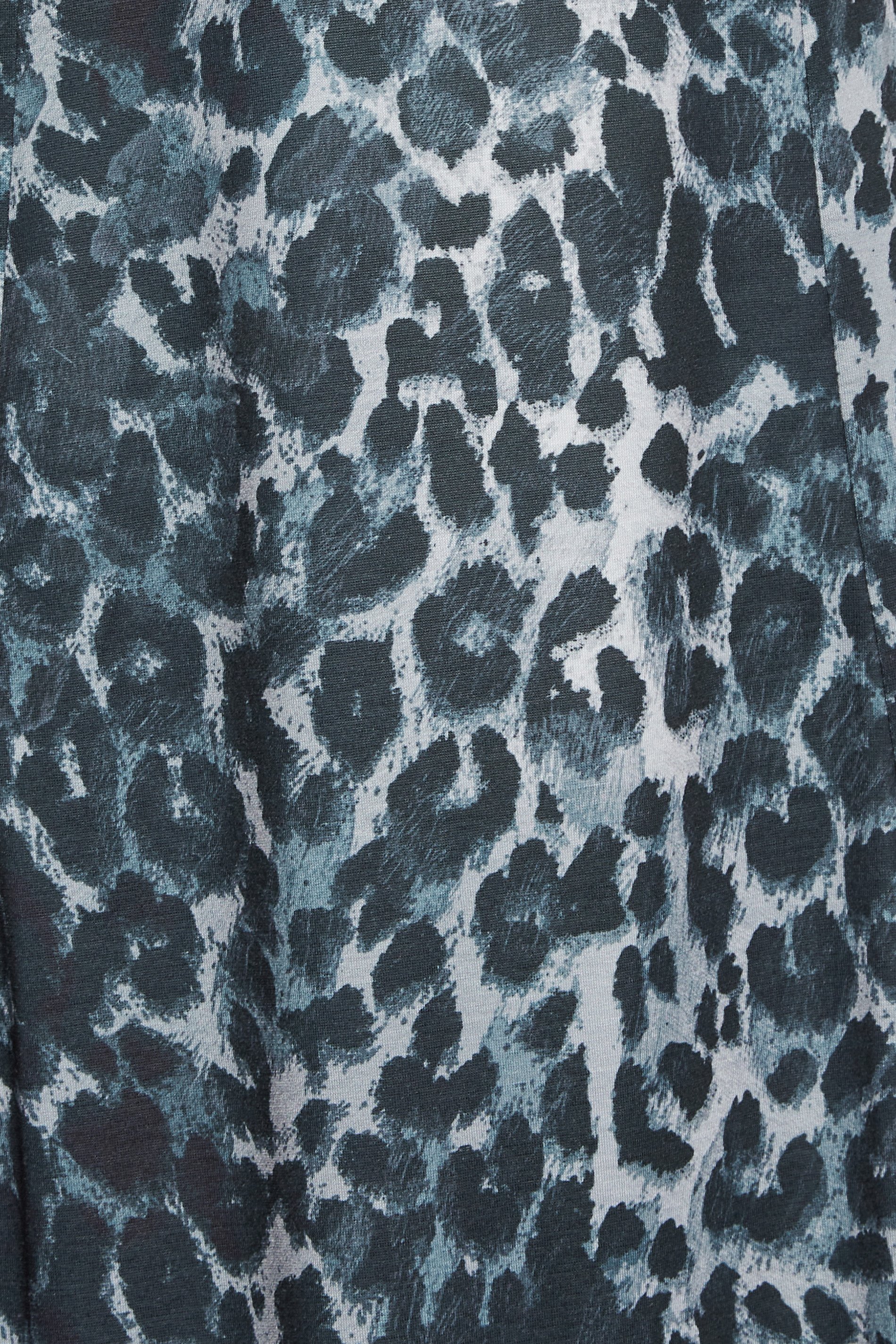 PixieGirl Grey Leopard Print Midi Dress | PixieGirl  3