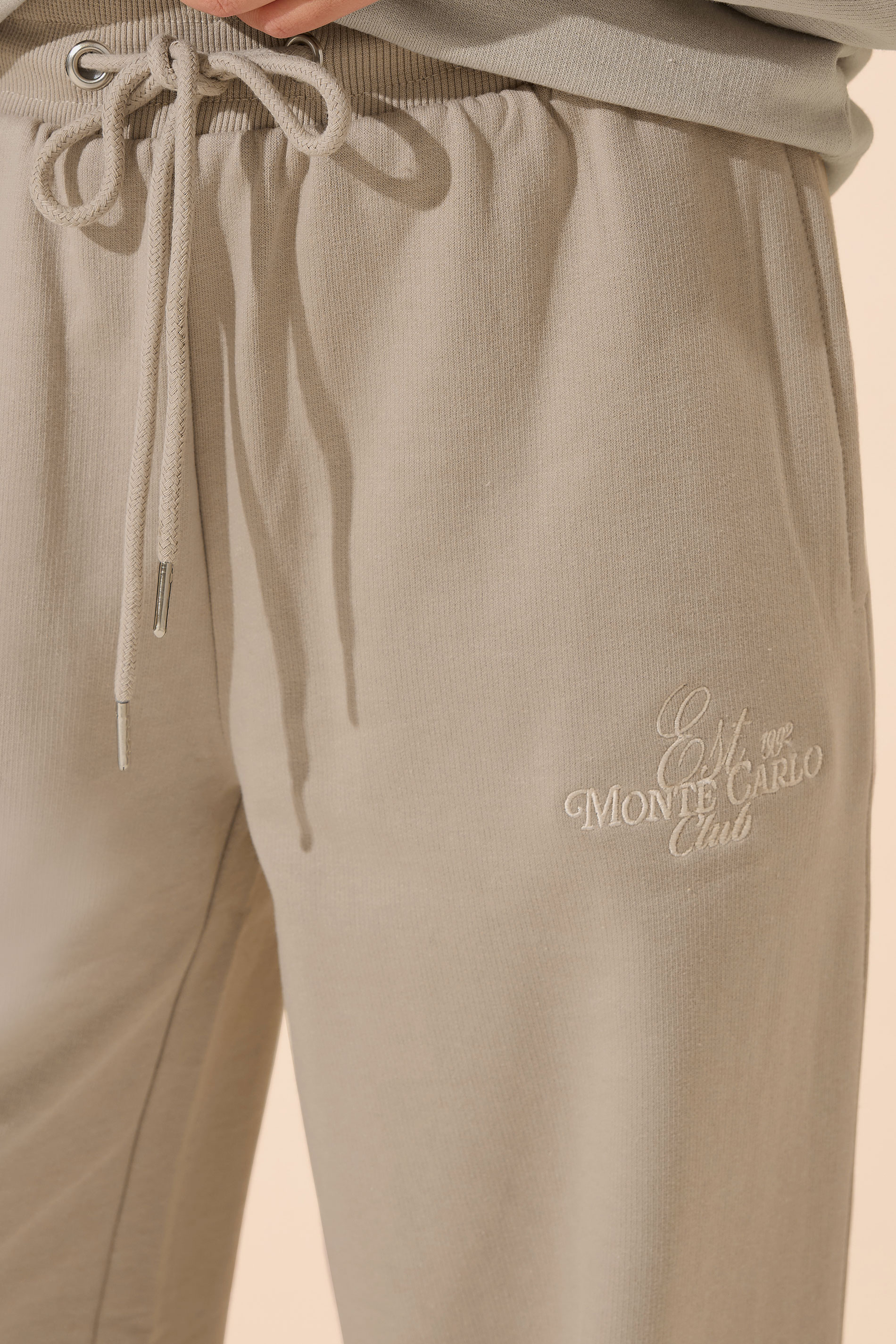 PixieGirl Petite Women's Stone Brown 'Monte Carlo' Embroidered Joggers | PixieGirl 5