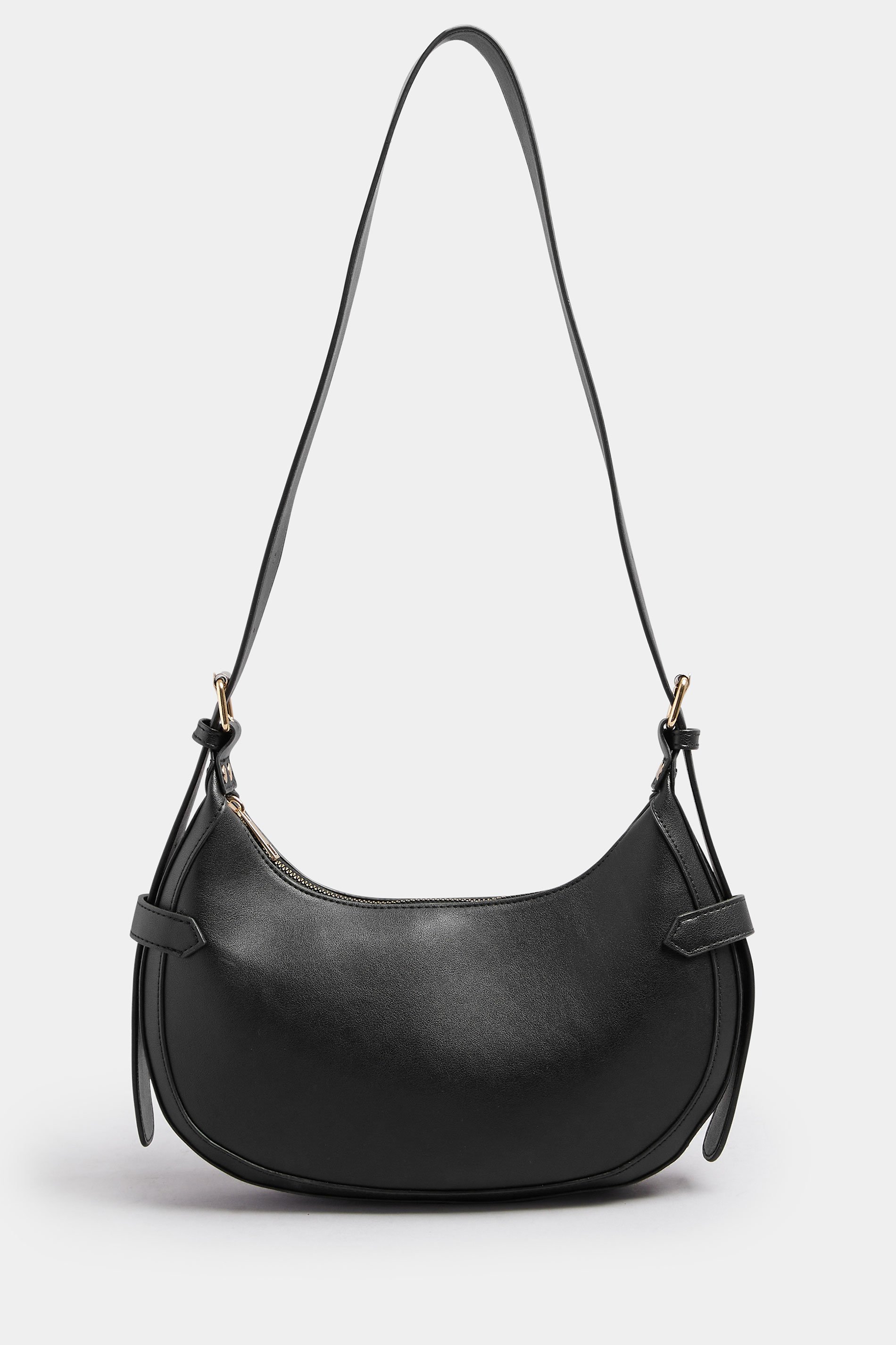 Black Buckle Shoulder Bag | Yours Clothing 3