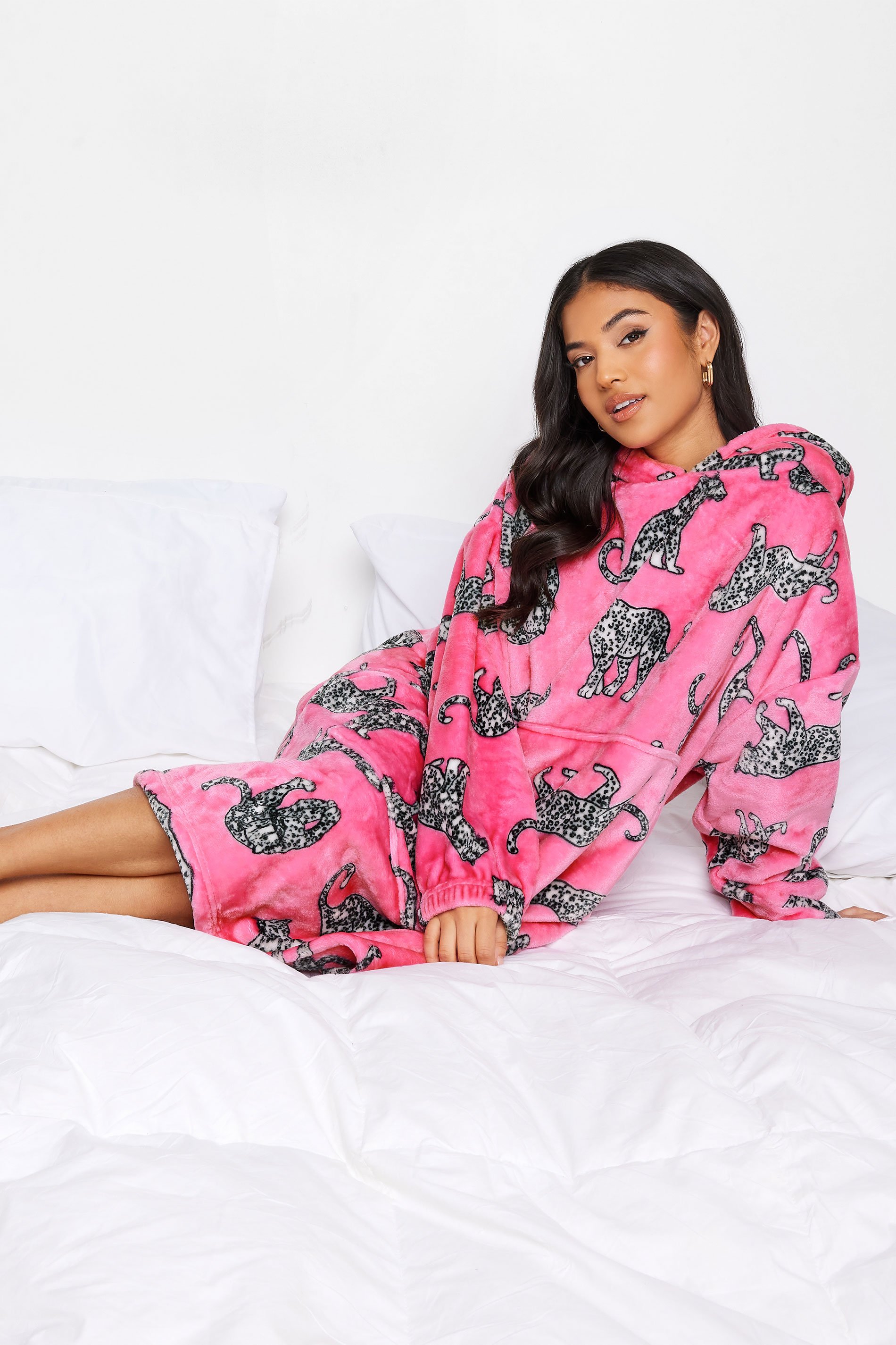 PixieGirl Petite Pink Leopard Snuggle Hoodie | PixieGirl  5