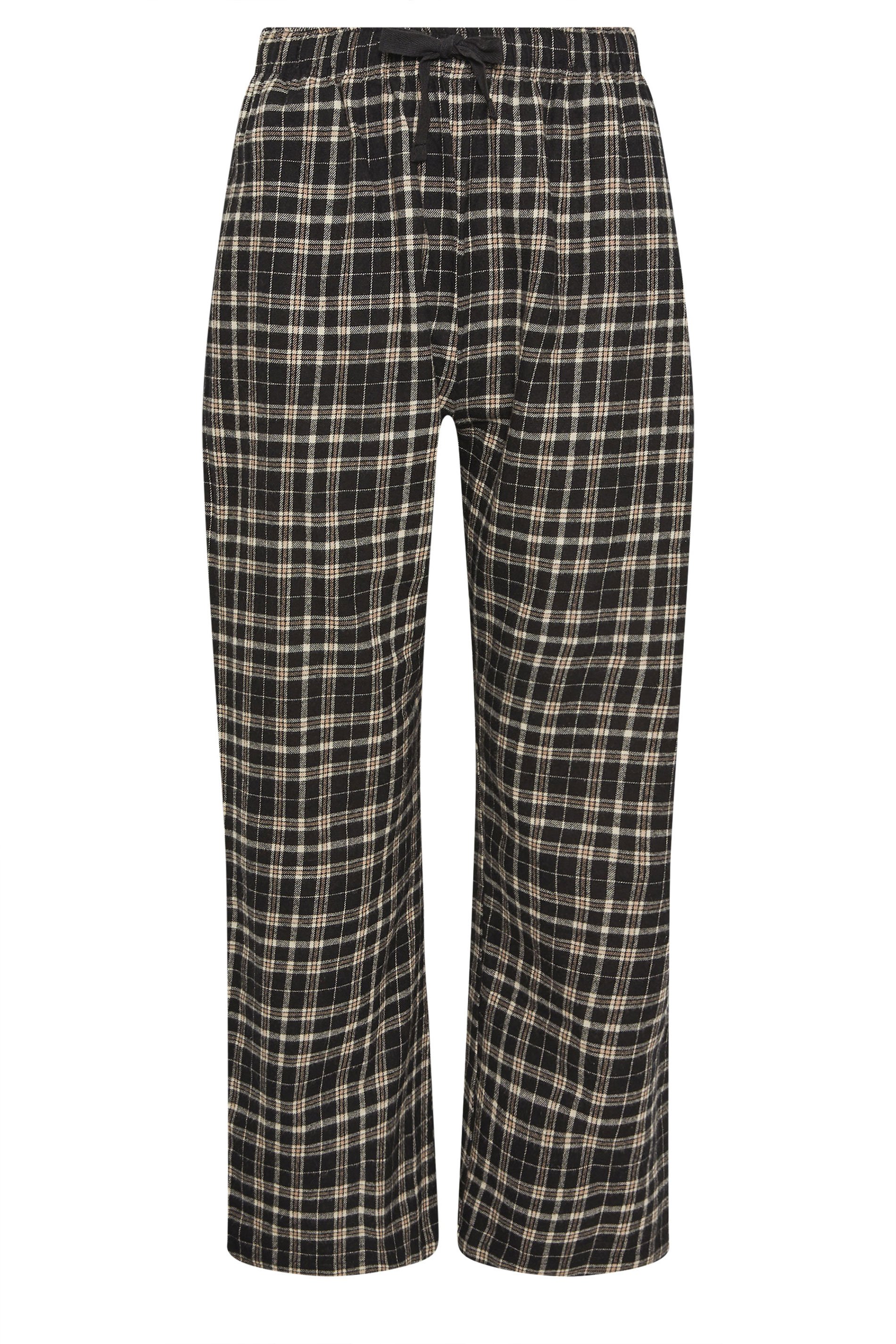 PixieGirl Petite Women's Black Cotton Check Pyjama Bottoms | PixieGirl 6