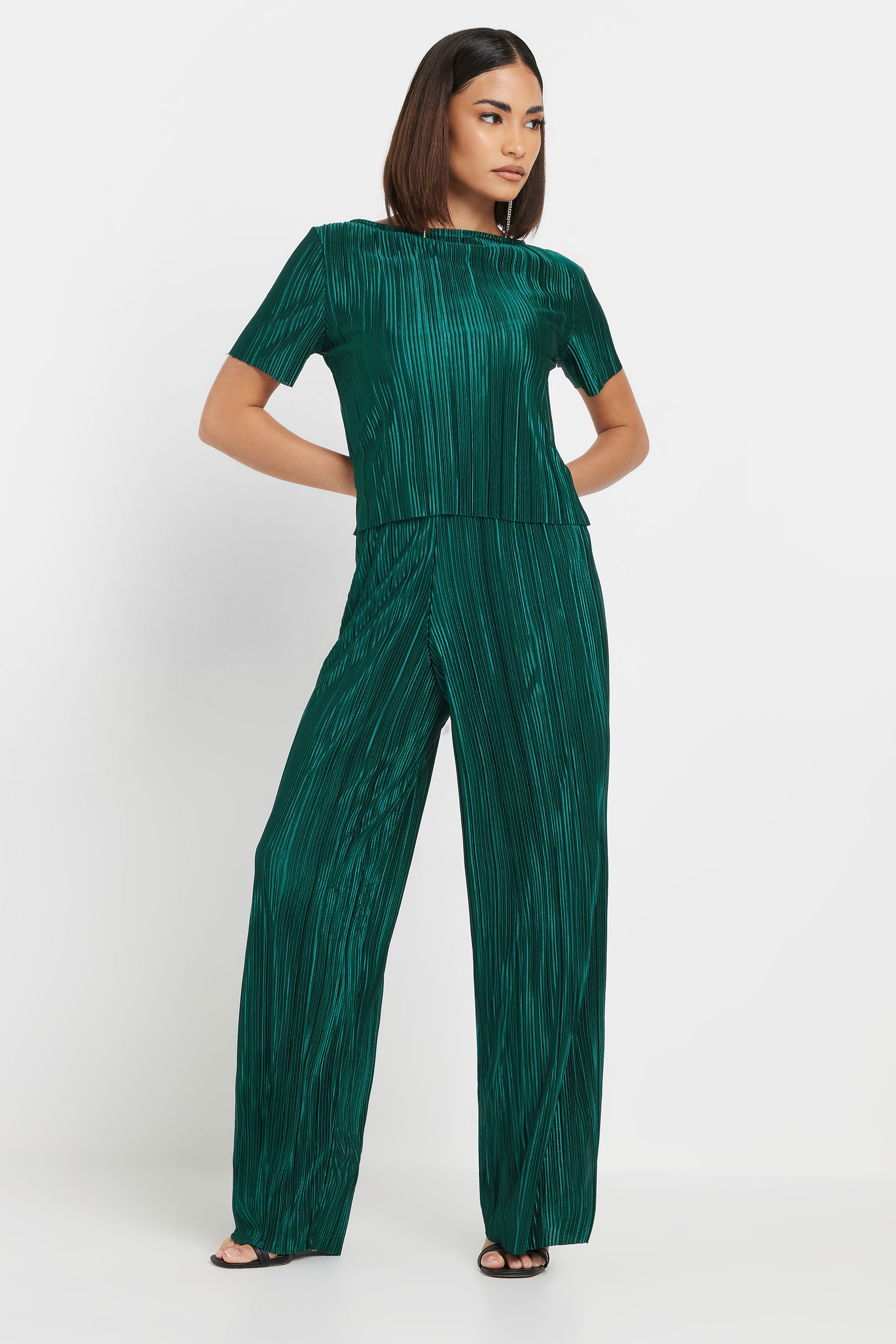 PixieGirl Petite Women's Green Textured Top | PixieGirl 2