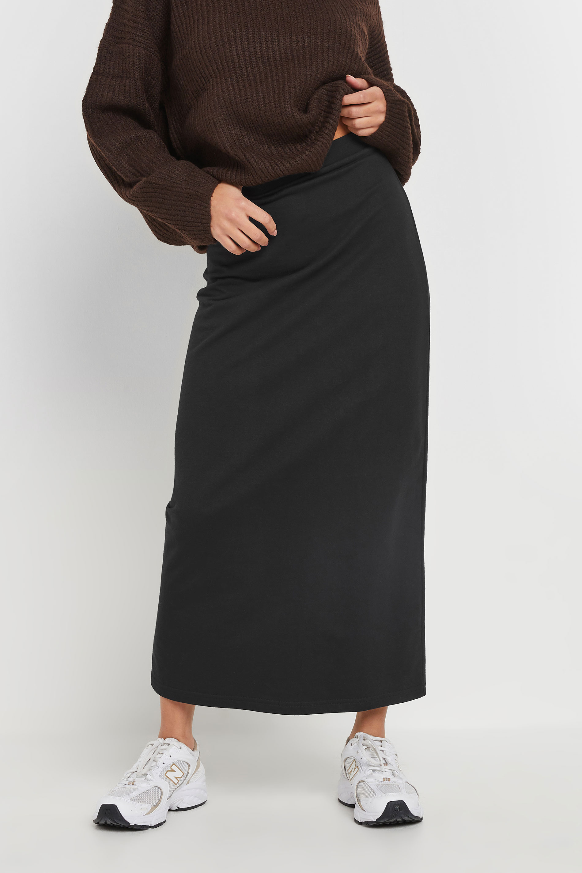 PixieGirl Petite Women's Black Sweatshirt Maxi Skirt | PixieGirl 2