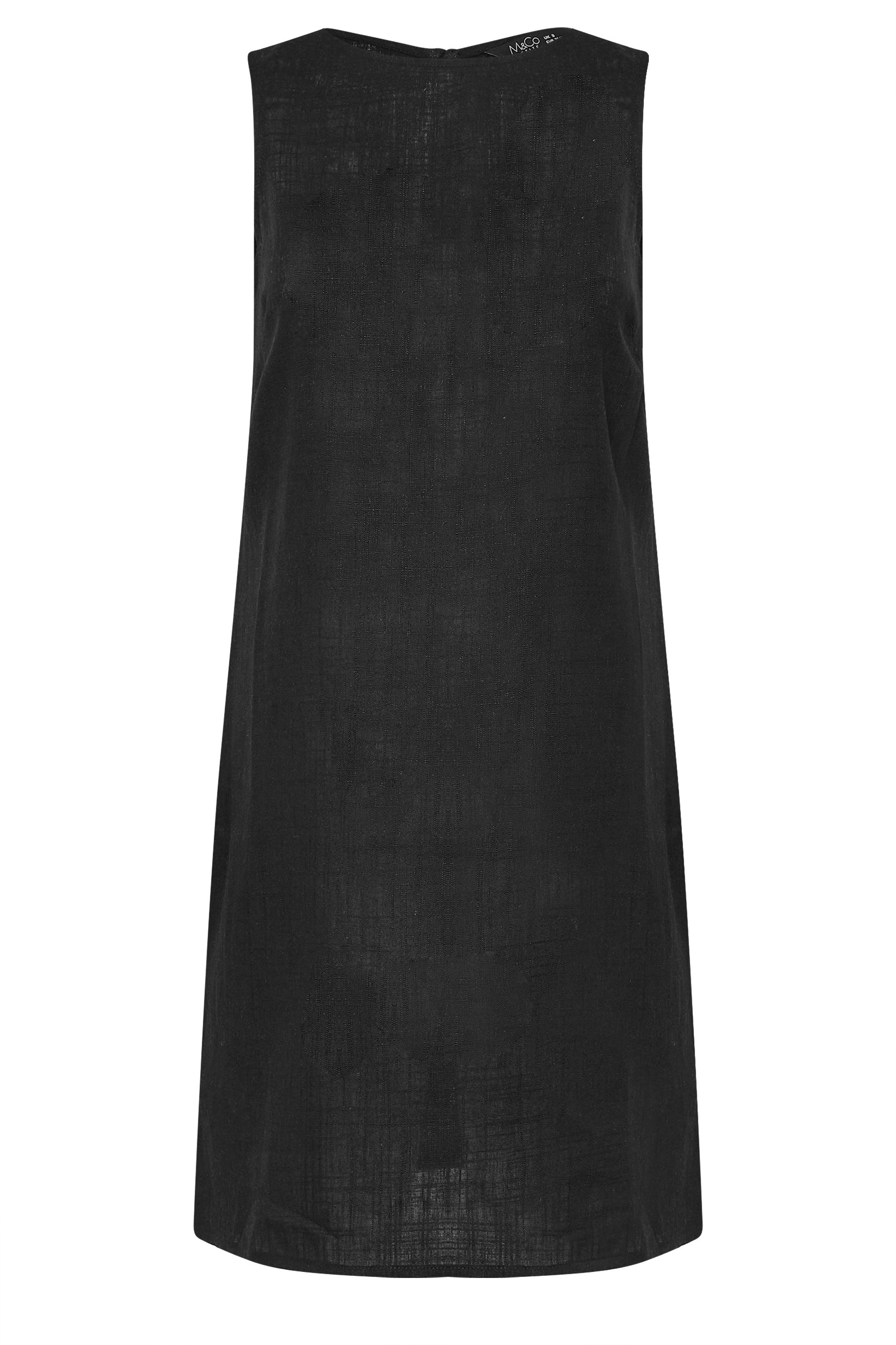 M&Co Petite Black Linen Shift Dress | M&Co 5