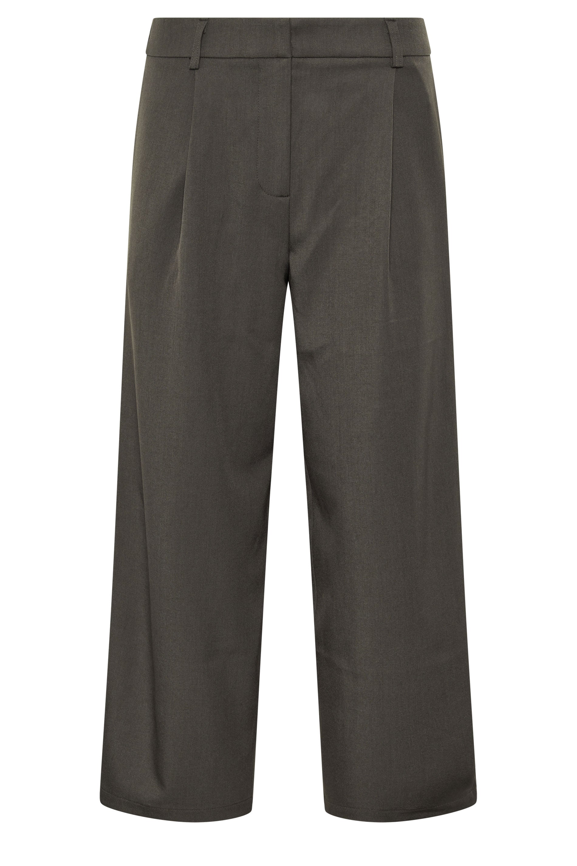 PixieGirl Petite Women's Dark Grey Barrel Leg Trousers | PixieGirl  5