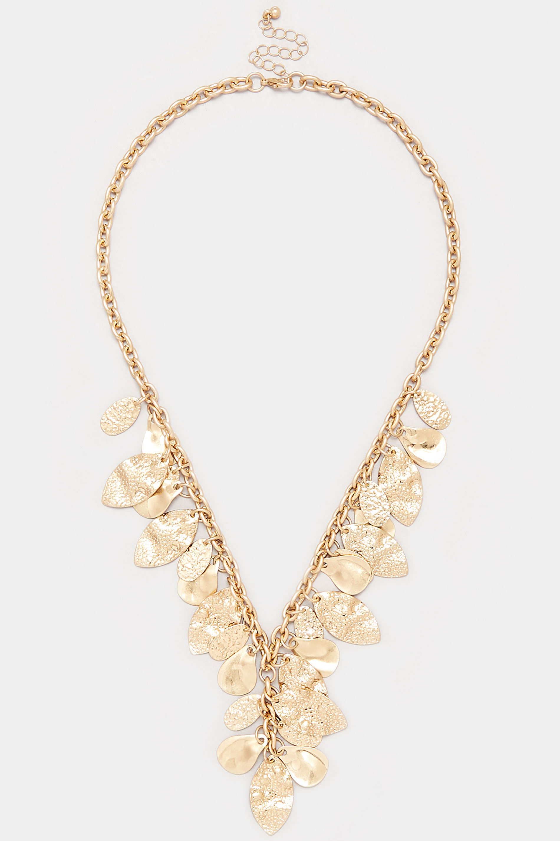 Gold Tone Statement Leaf Necklace | Yours Clothing 2