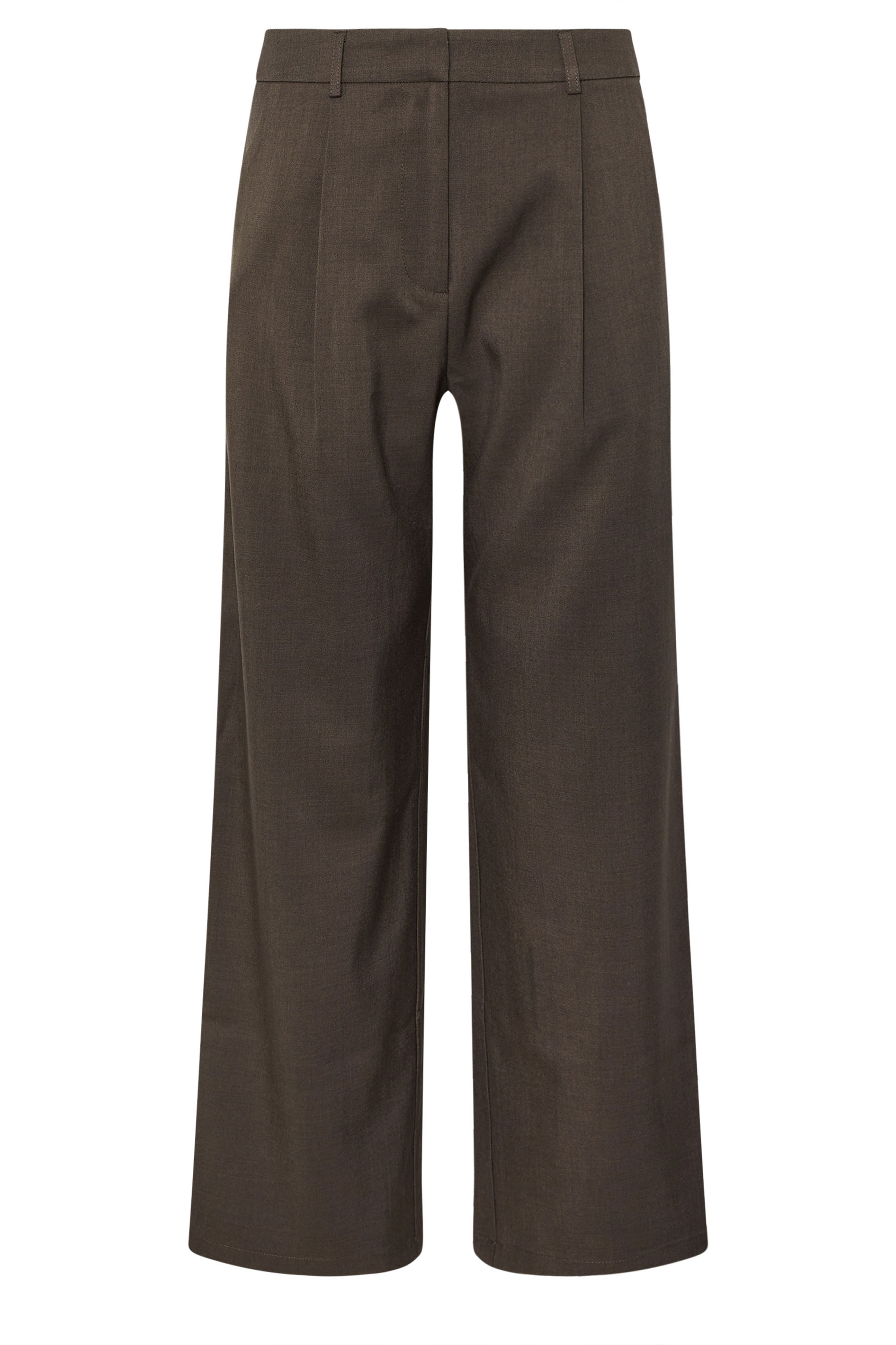 PixieGirl Petite Women's Chocolate Brown Striped Formal Trousers | PixieGirl 5