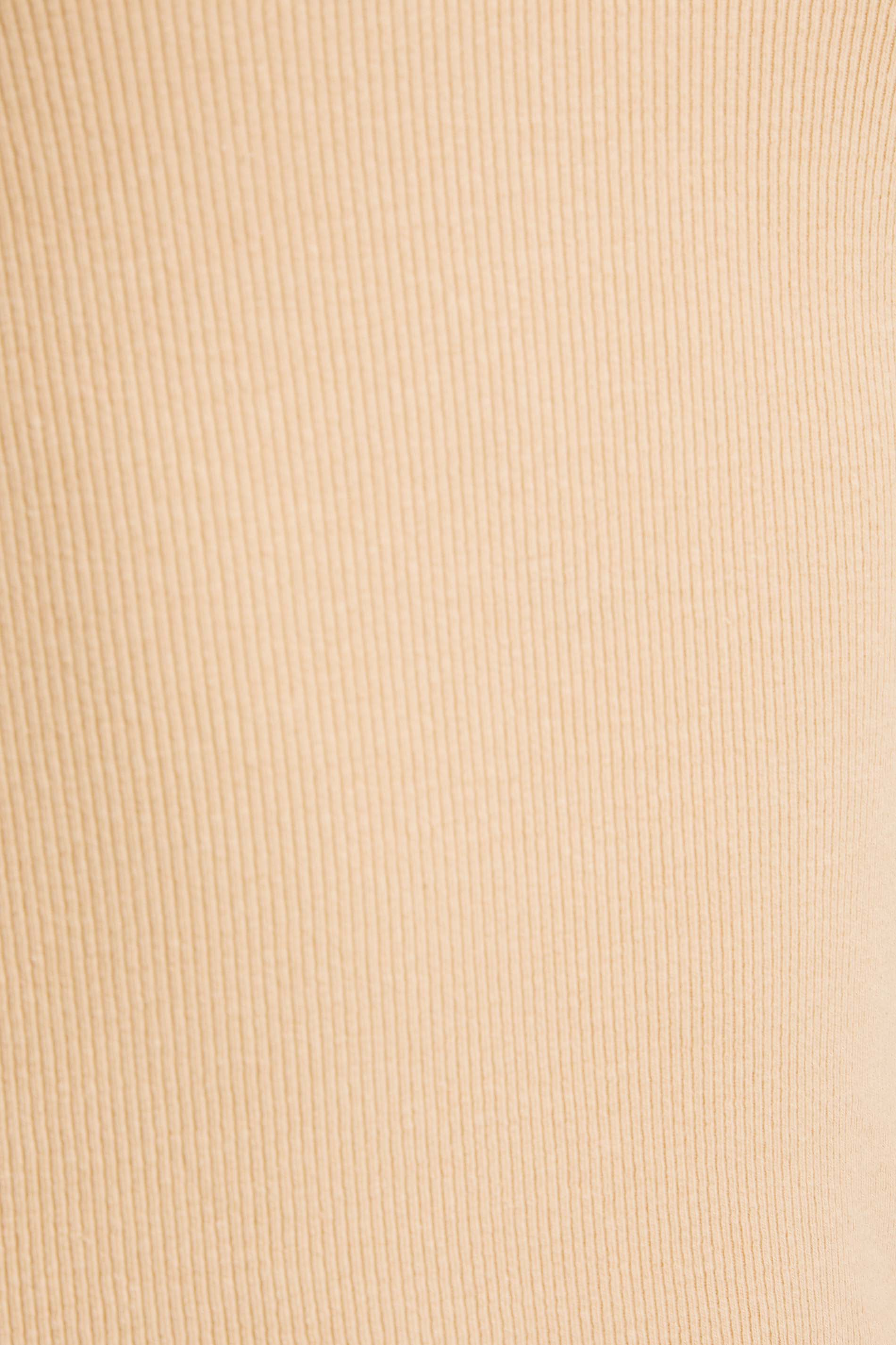 Petite Beige Brown Ribbed Vest Top | PixieGirl 4