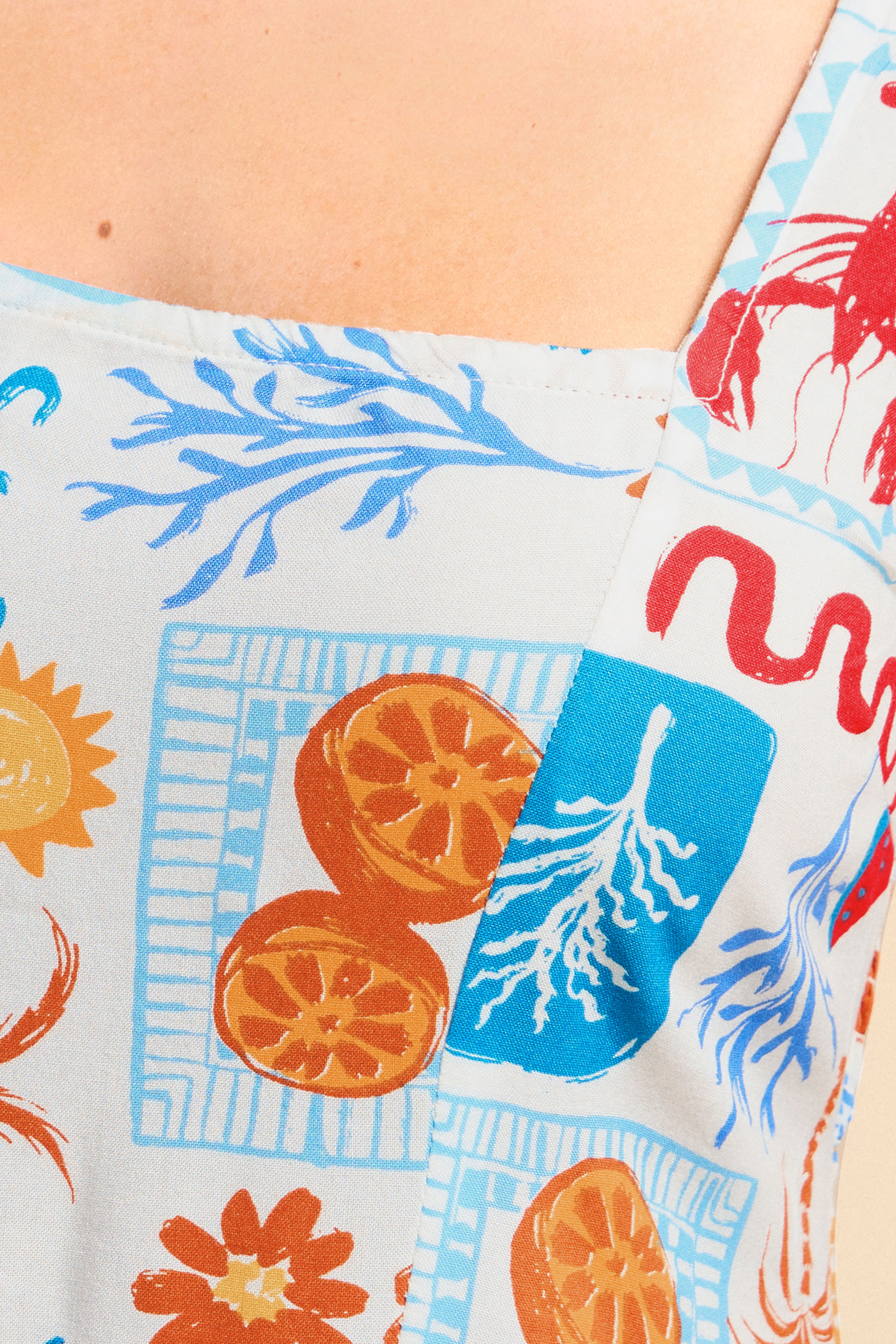 PixieGirl Petite Women's White Postcard Graphic Corset Midaxi Dress | PixieGirl 4