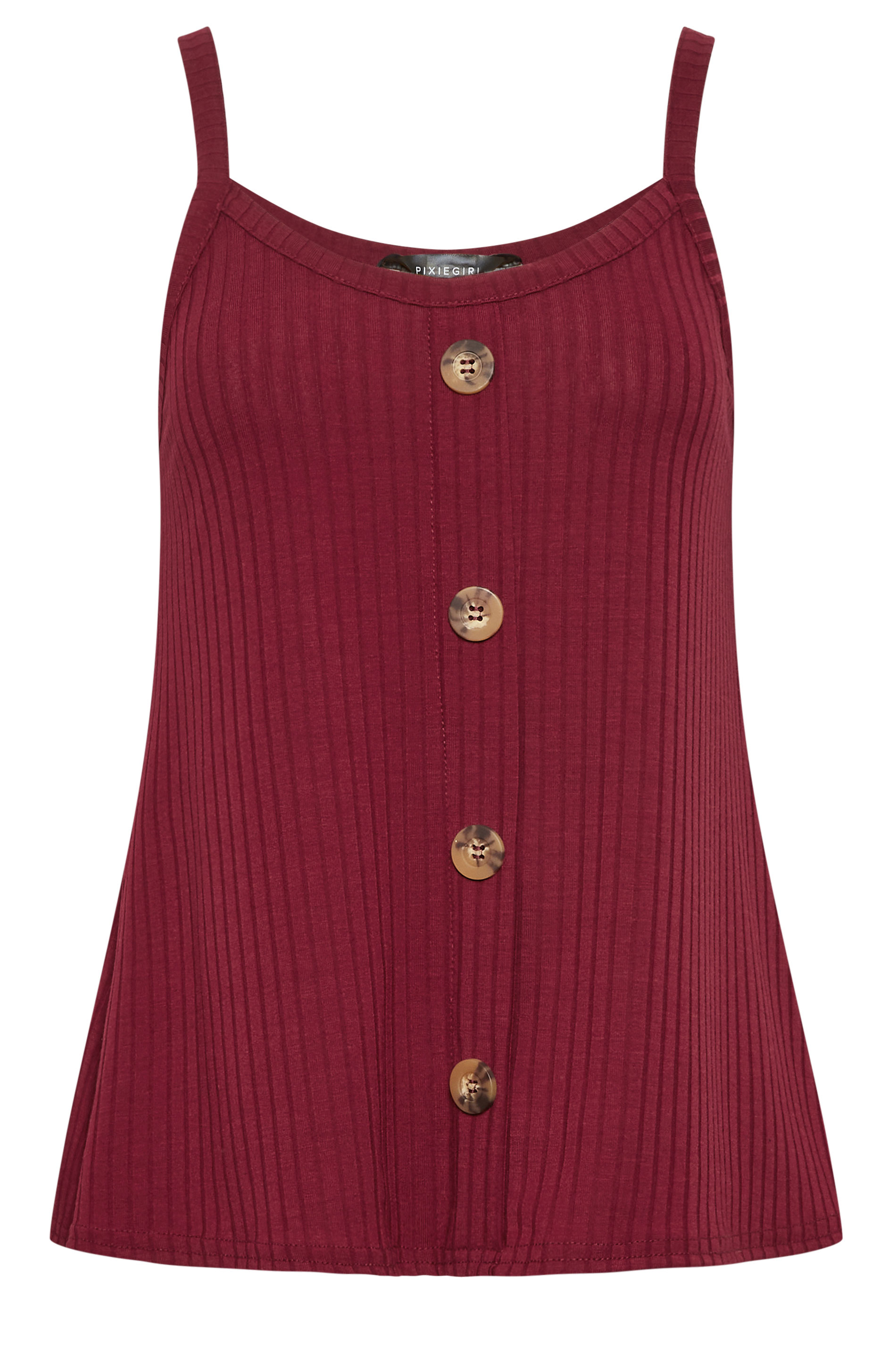 PixieGirl 2 PACK Petite Womens Navy Blue & Burgundy Red Button Down Cami Tops | PixieGirl 7