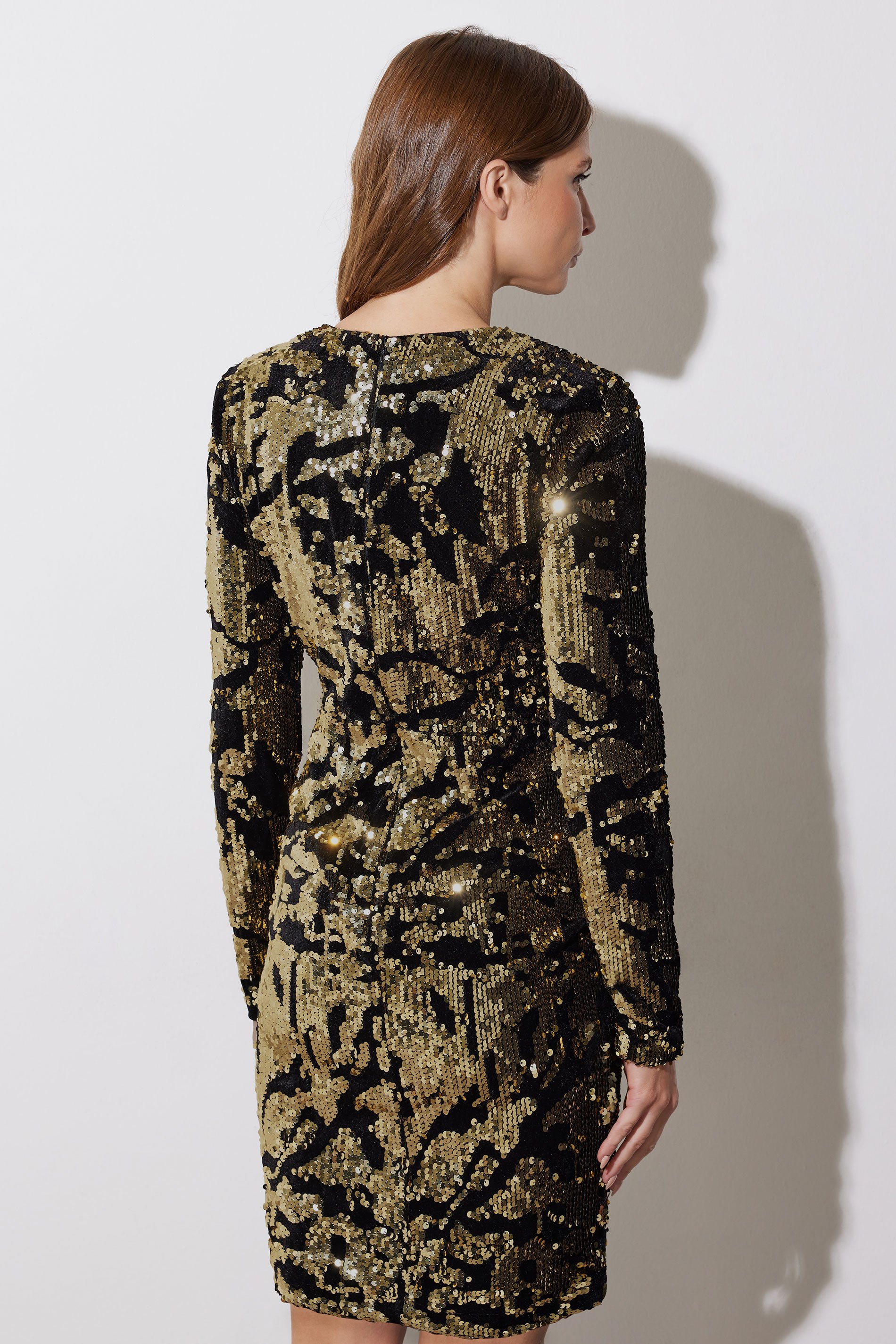 STAR Gold Abstract Sequin Mini Dress | STAR x JM 4