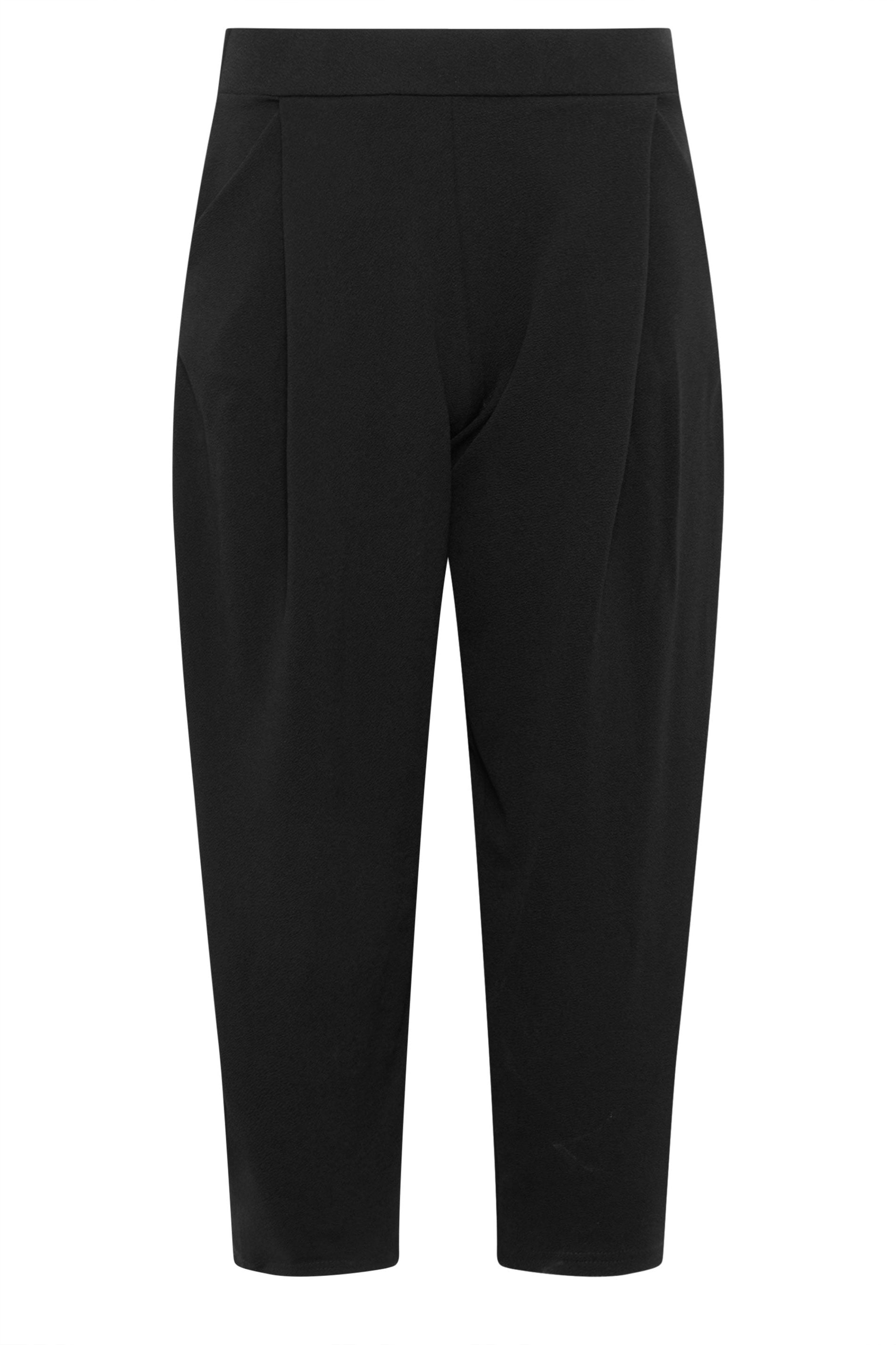 PixieGirl Petite Women's Black Scuba Barrel Trousers | PixieGirl 5