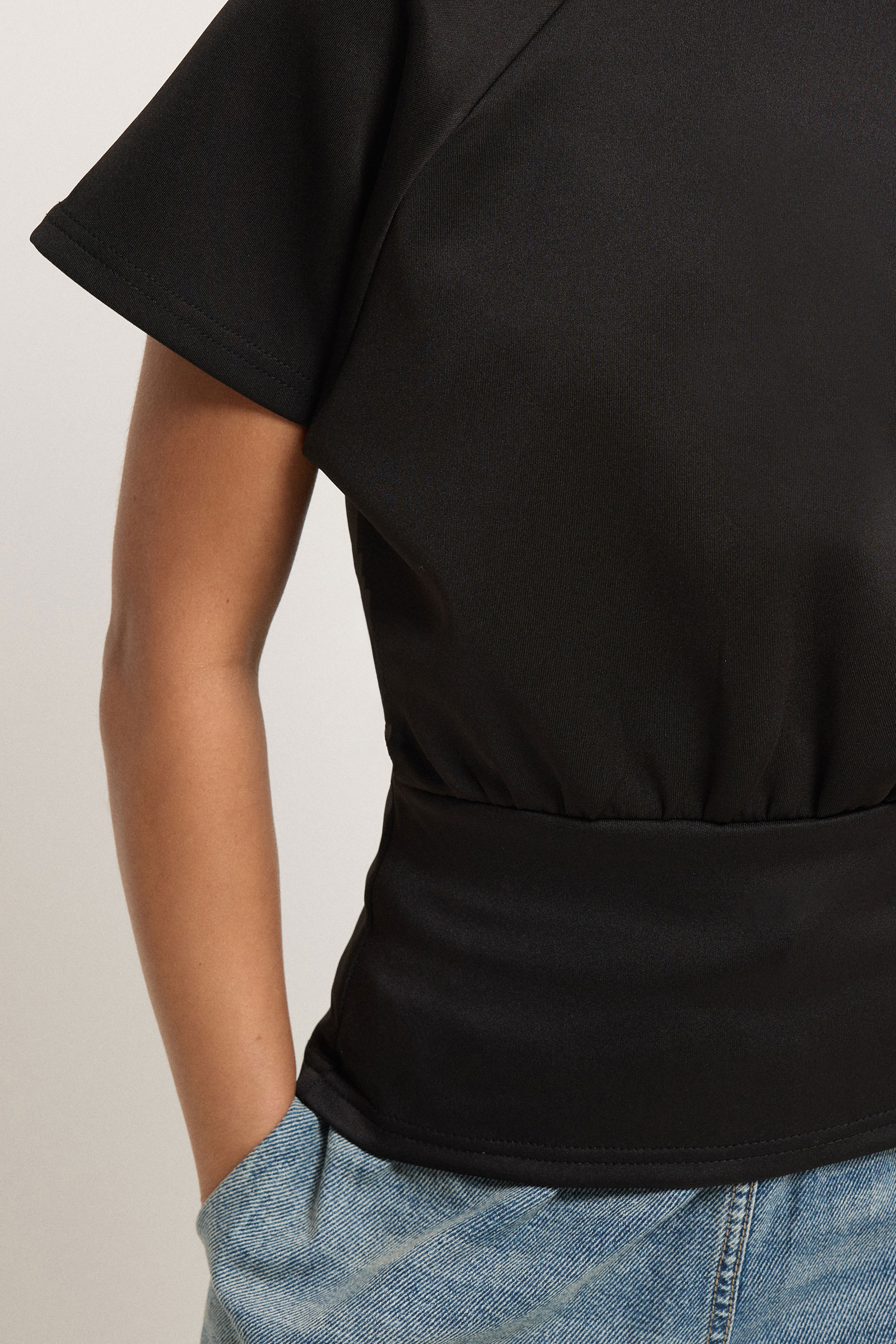 PixieGirl Petite Women's Black Scuba Top | PixieGirl 4