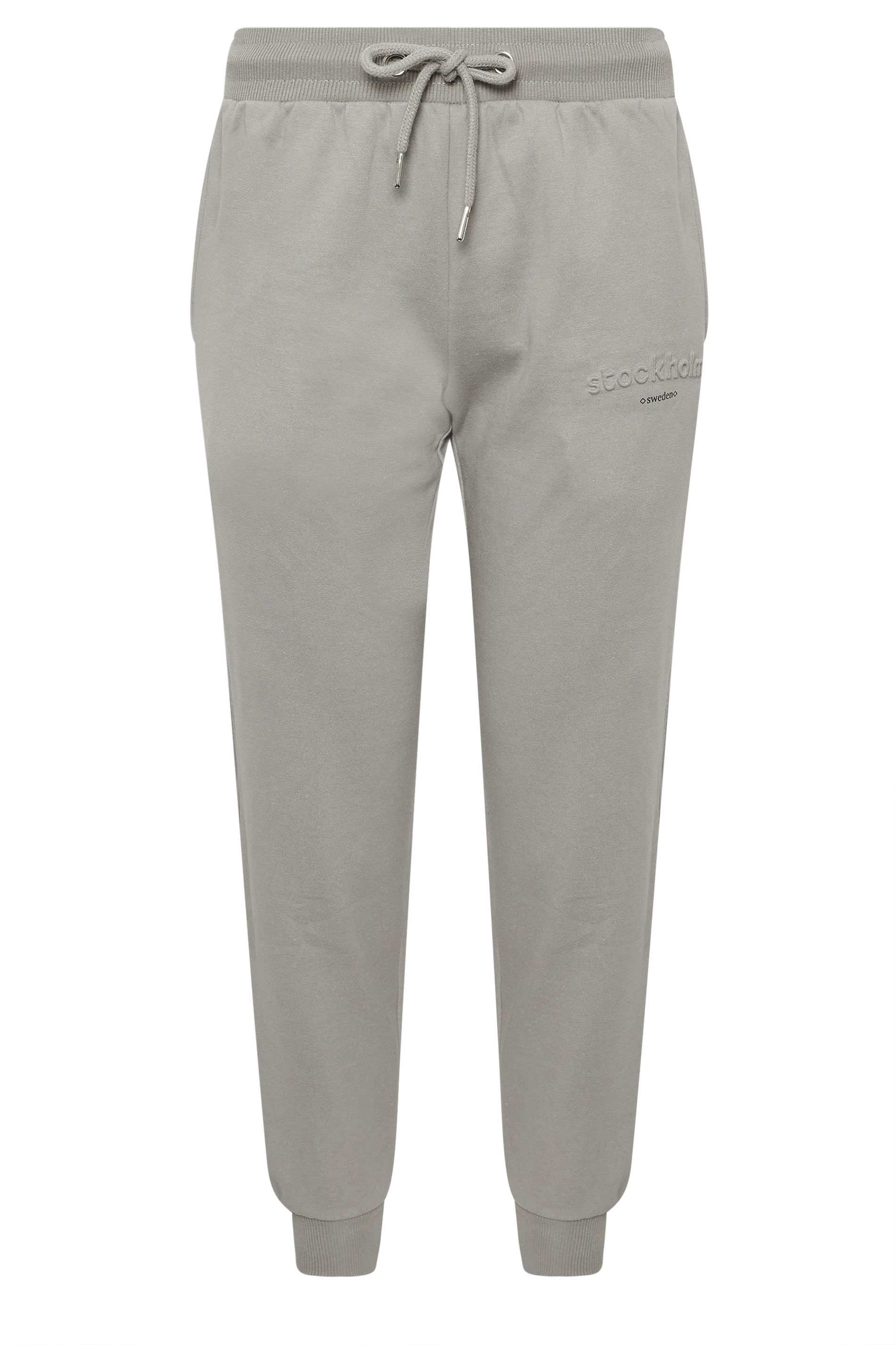 PixieGirl Petite Women's Grey 'Stockholm' Embossed Cuffed Joggers | PixieGirl 7