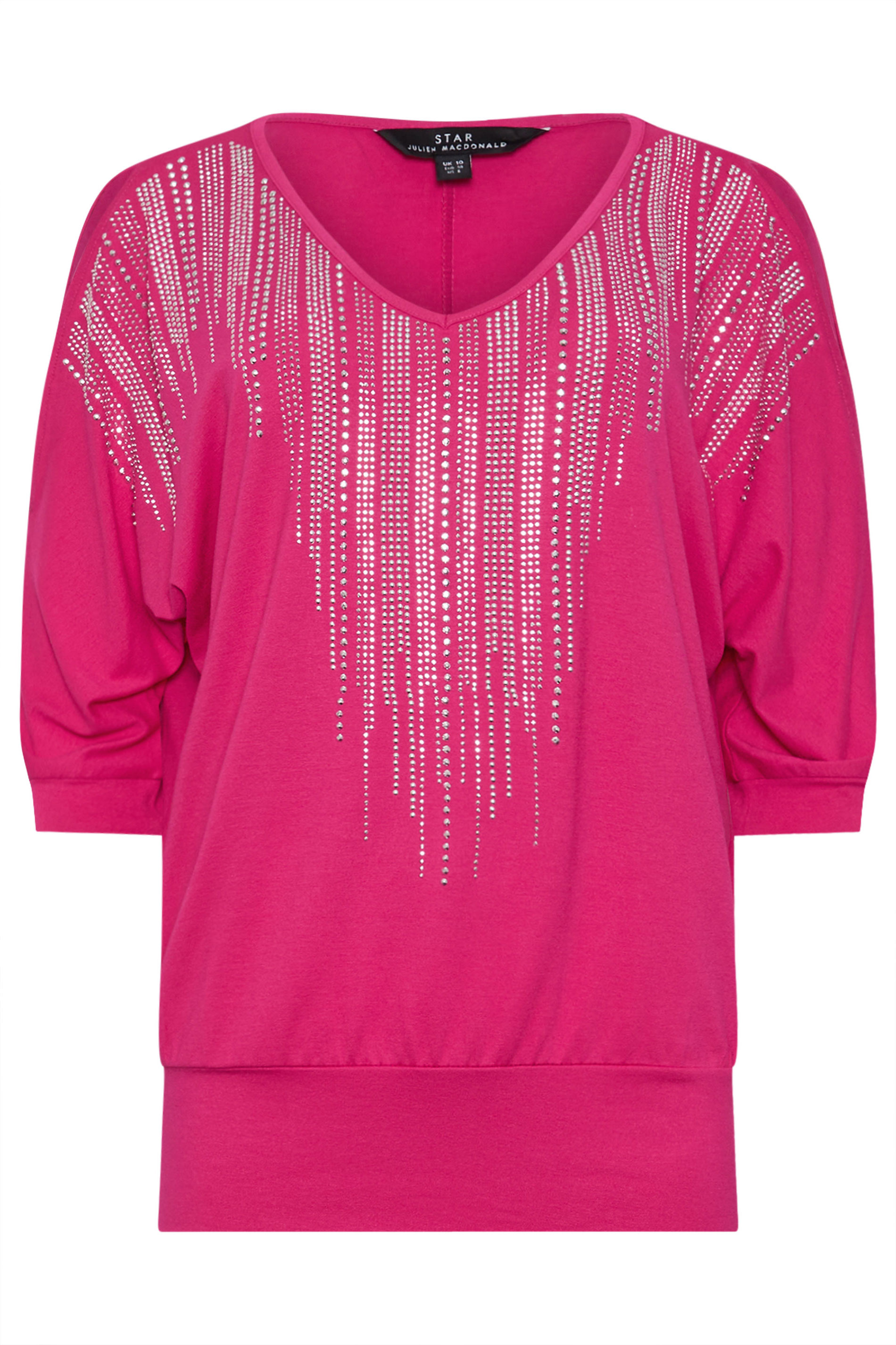 STAR Hot Pink Embellished Neckline Top | StarByJM 6