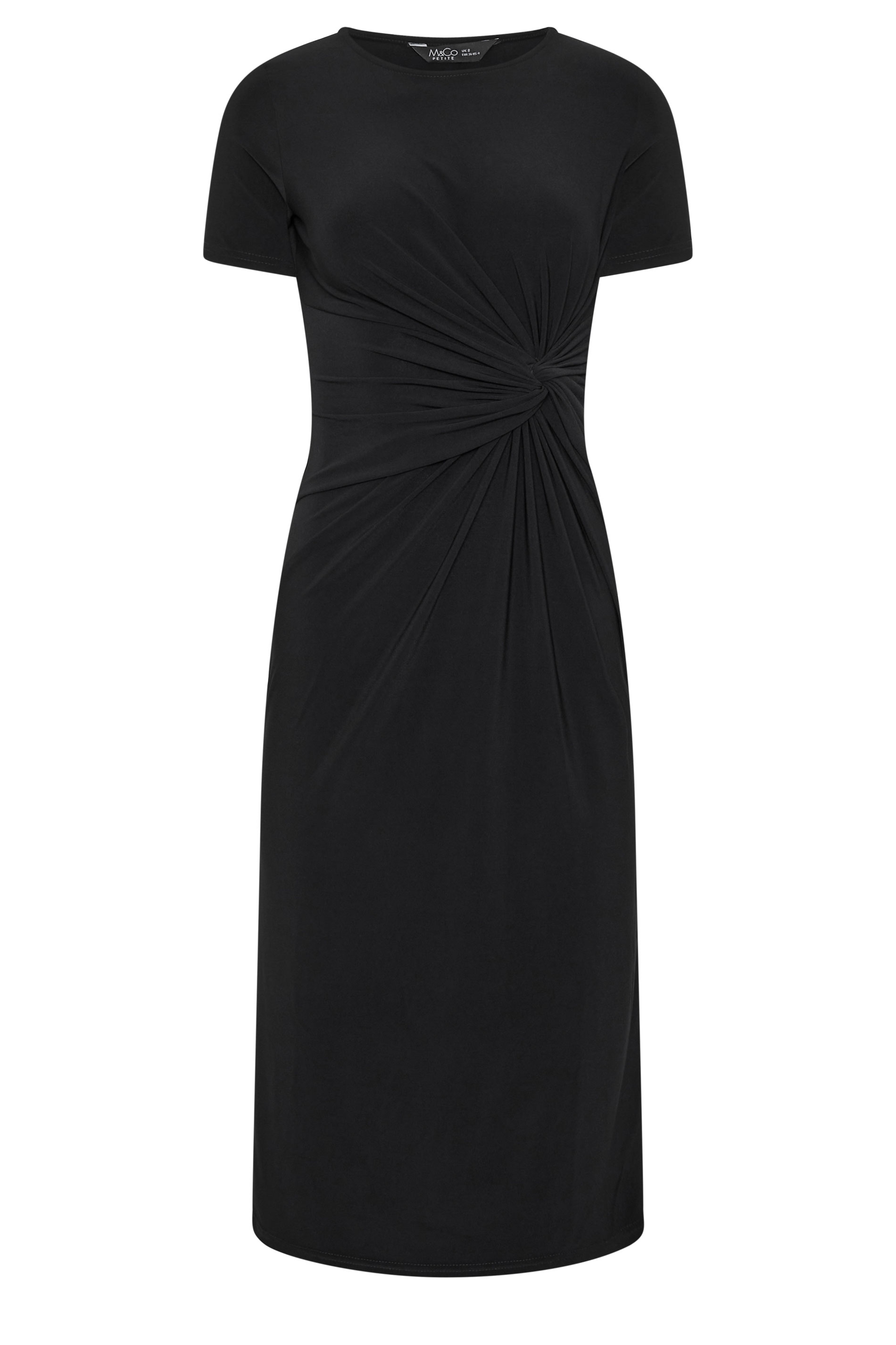 M&Co Petite Black Twist Front Maxi Dress | M&Co 1