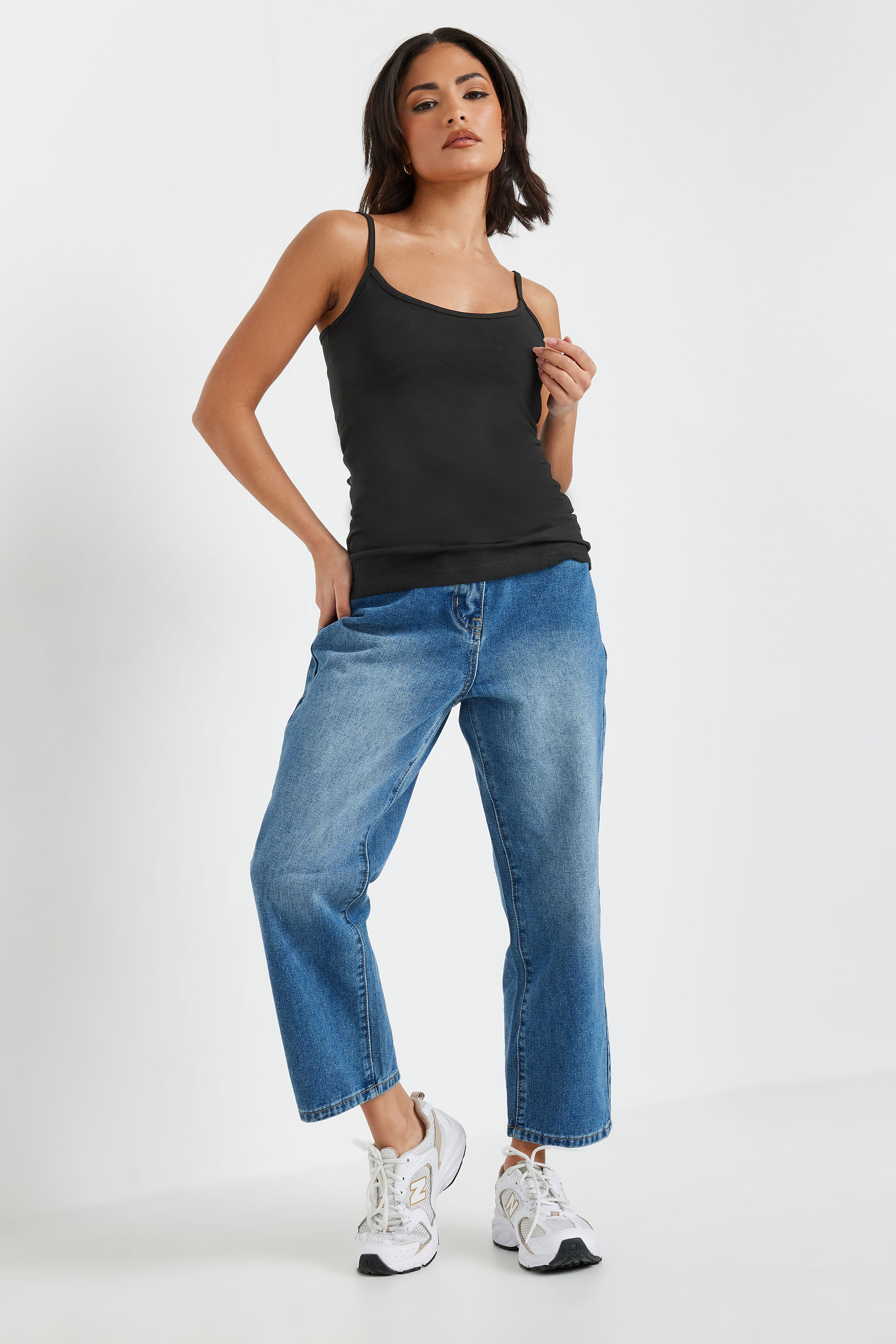 3 PACK Petite Black & White Cami Vest Tops | PixieGirl 4