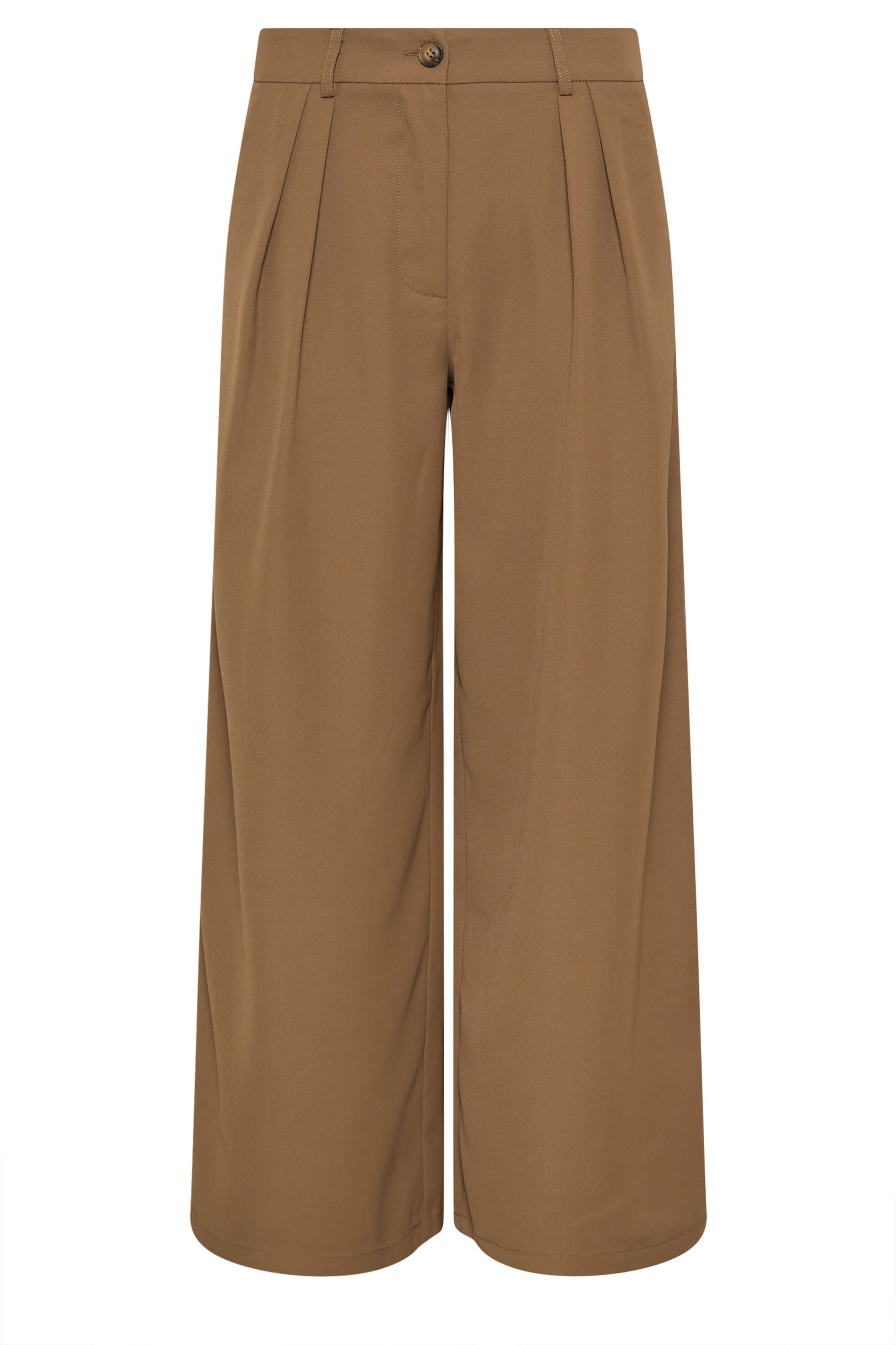 PixieGirl Petite Women's Brown Pleated Formal Trousers | PixieGirl 5