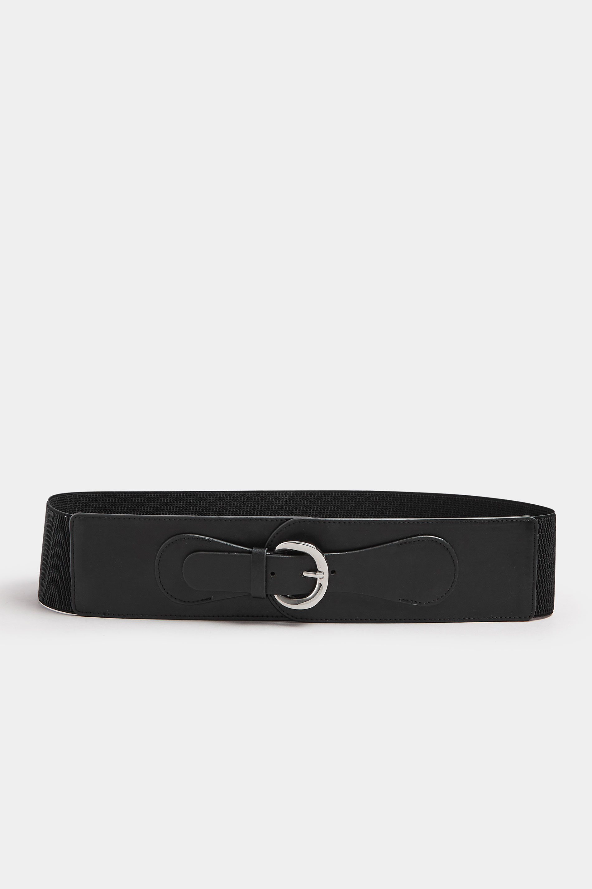 Black Wide Stretch Buckle Belt | Yours Clothing 2