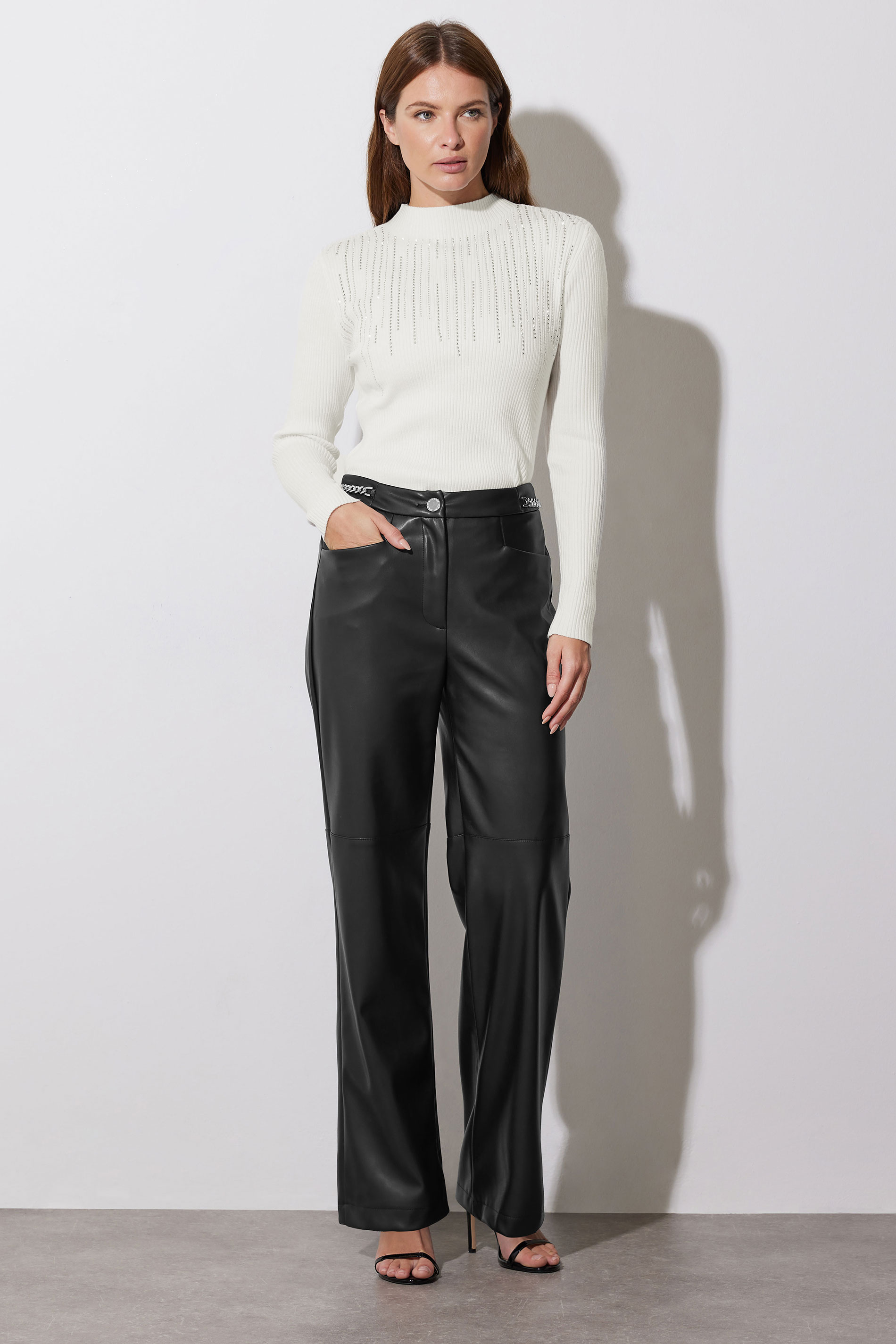 STAR White Embellished Neckline Jumper | STAR x JM 2