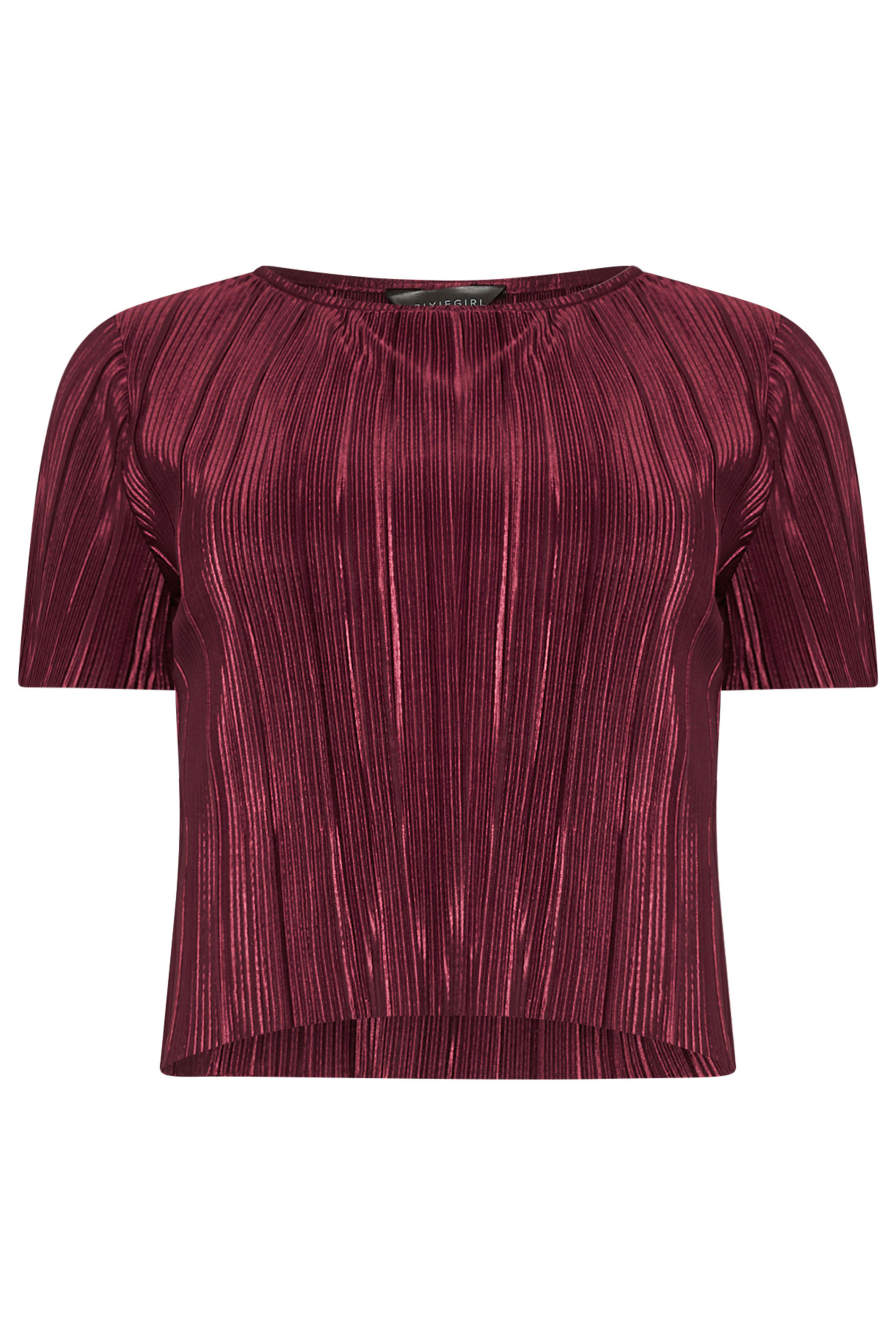 PixieGirl Petite Women's Burgundy Red Textured Top | PixieGirl 5