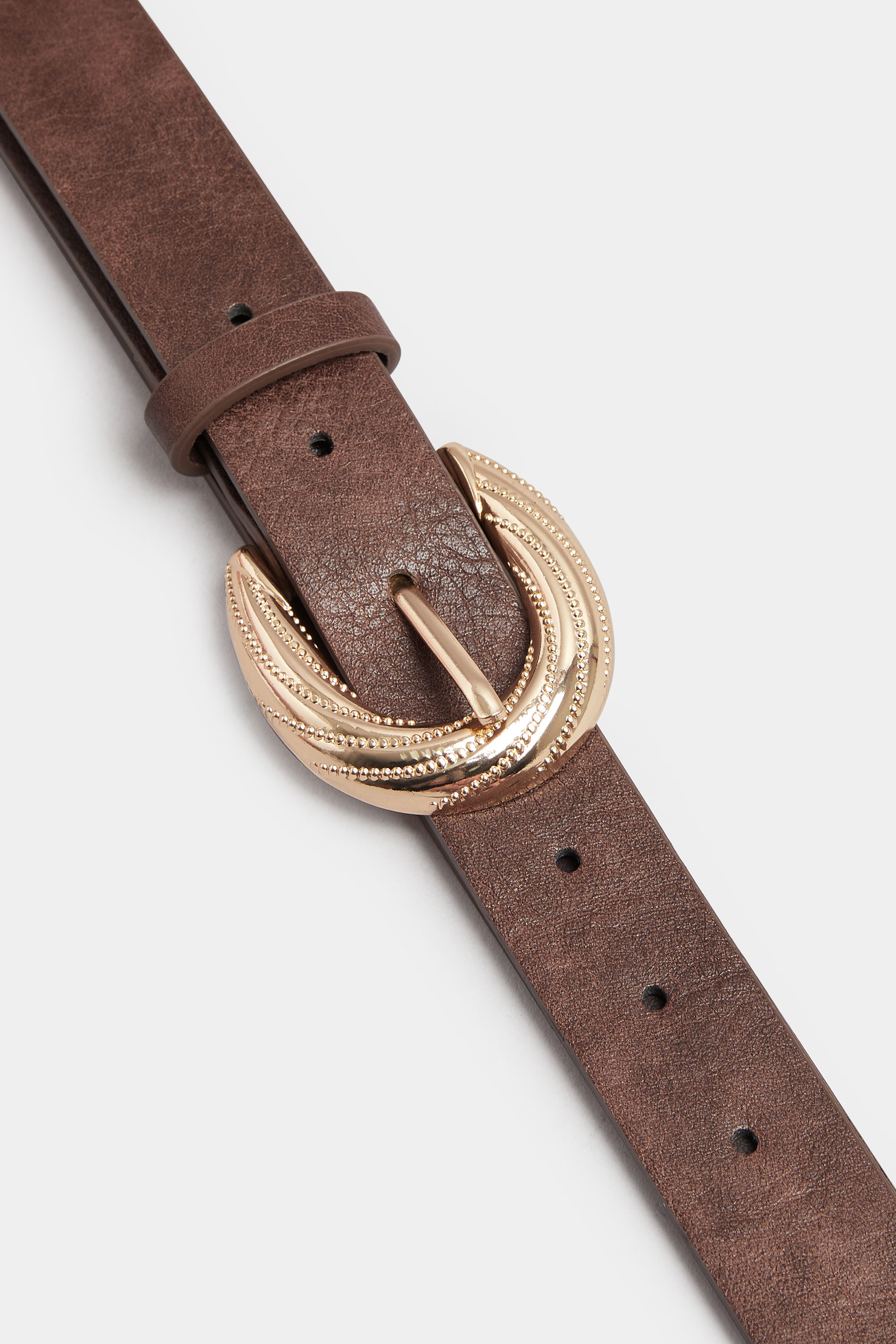 Brown Twisted Buckle Belt | Yours Clothing 3