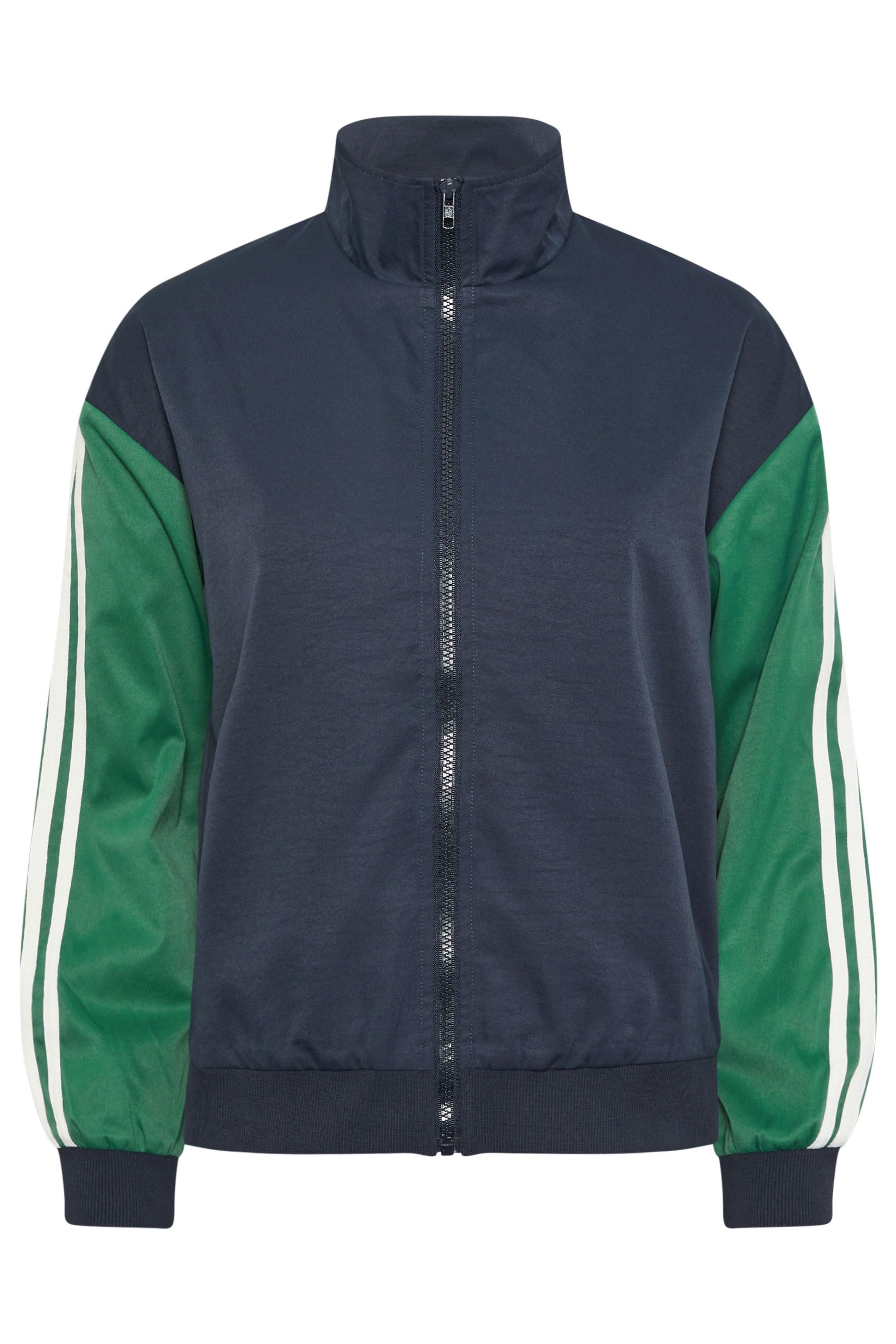 PixieGirl Petite Women's Navy Blue & Forest Green Side Stripe Jacket | PixieGirl 6