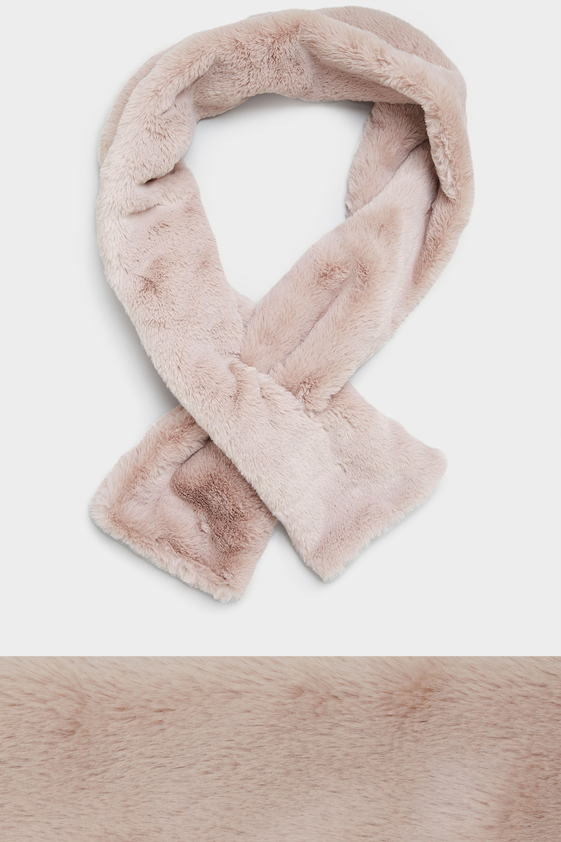 Pink Faux Fur Scarf | Yours Clothing 2