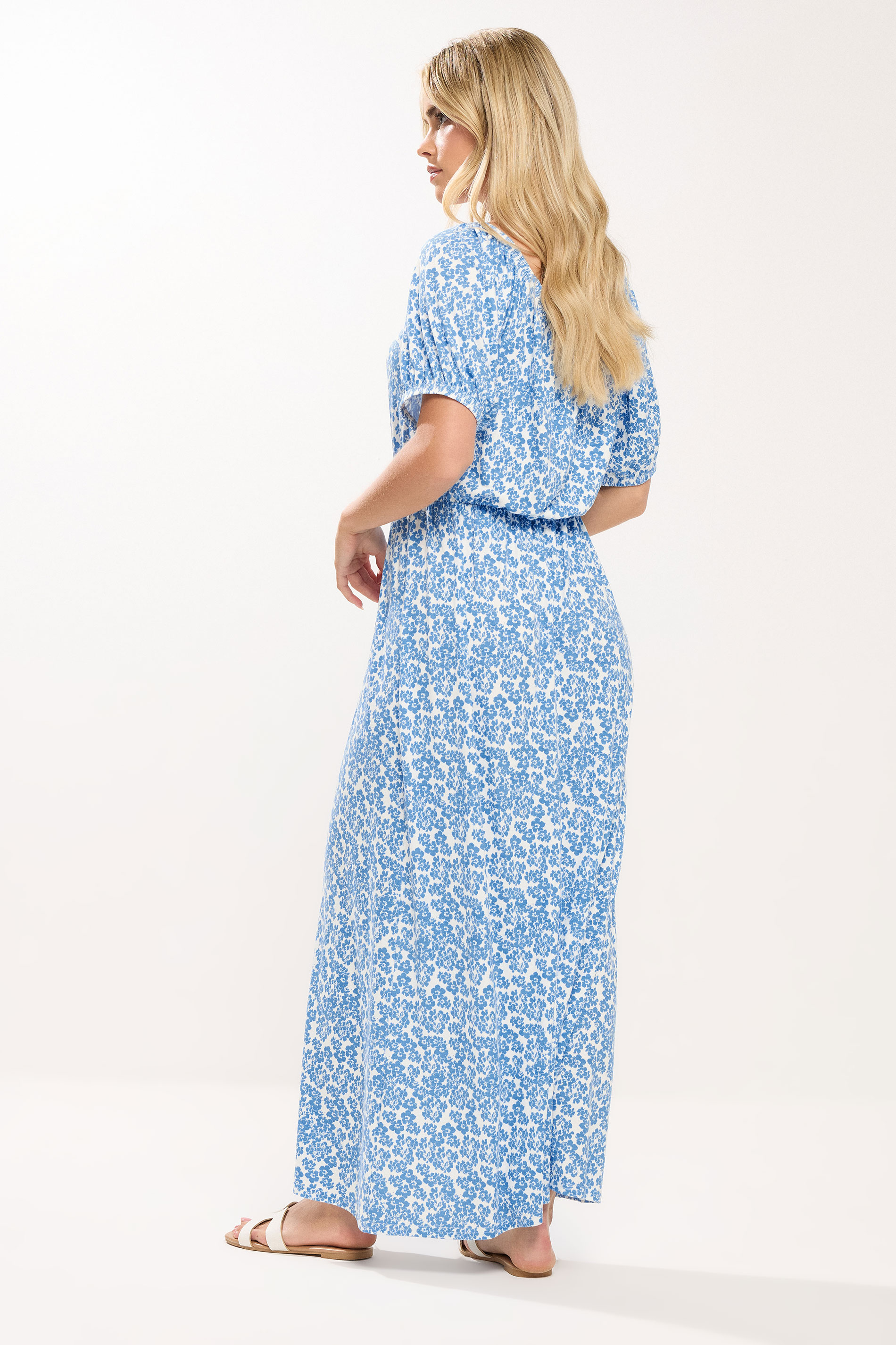 M&Co Blue Mixed Print Maxi Dress | M&Co 2
