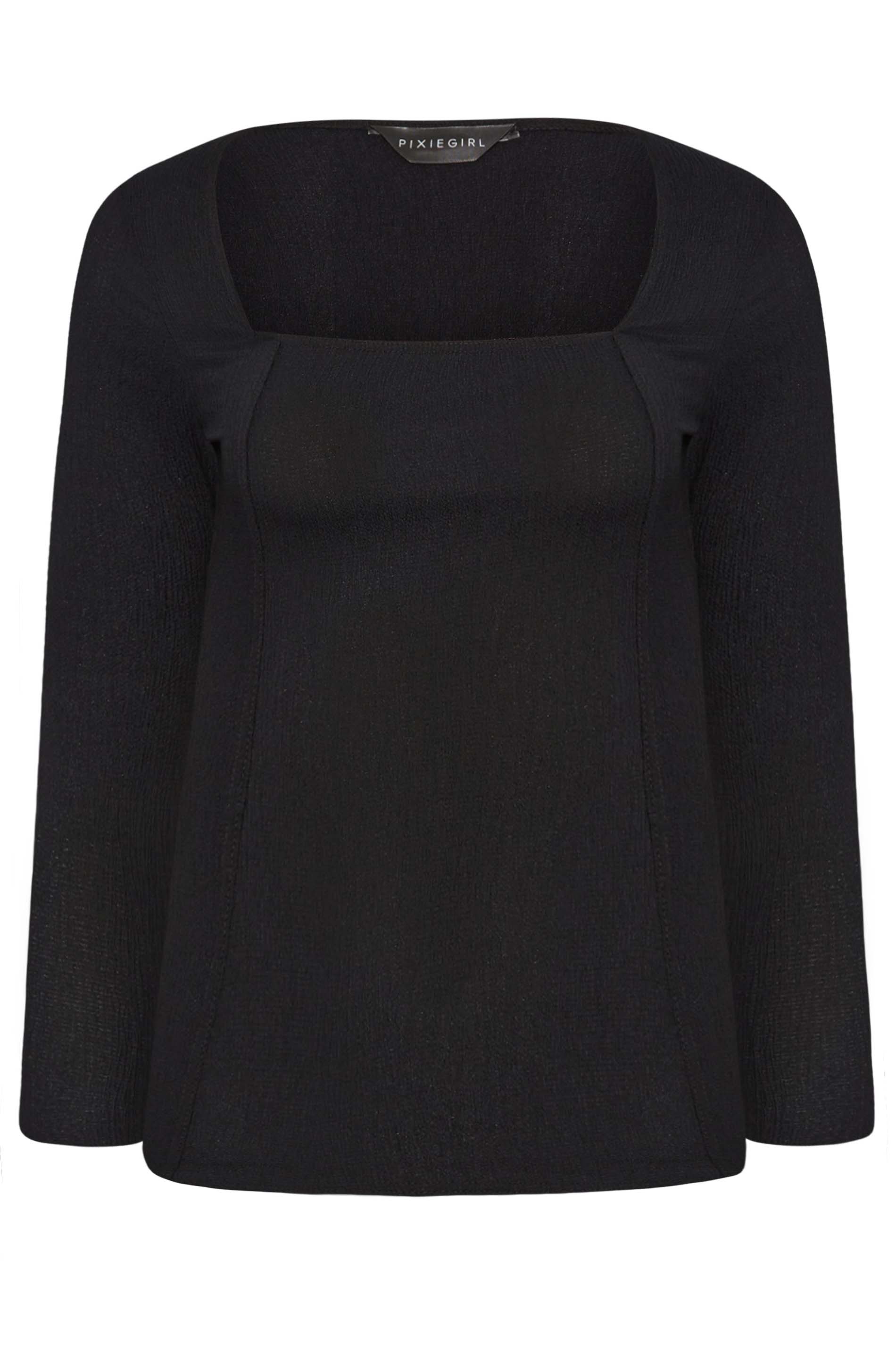 PixieGirl 2 PACK Black & Blue Spot Print Square Neck Tops | PixieGirl 11