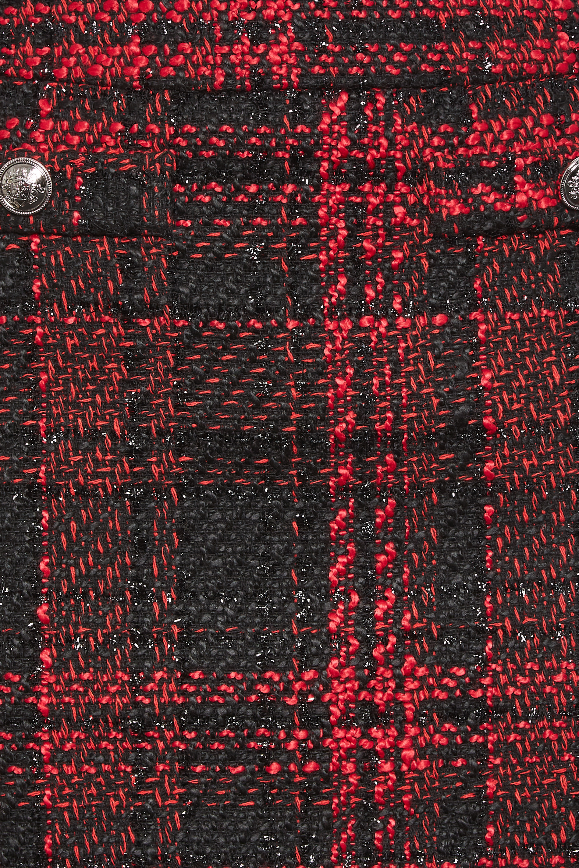 PixieGirl Red & Black Boucle Check Mini Skirt | PixieGirl