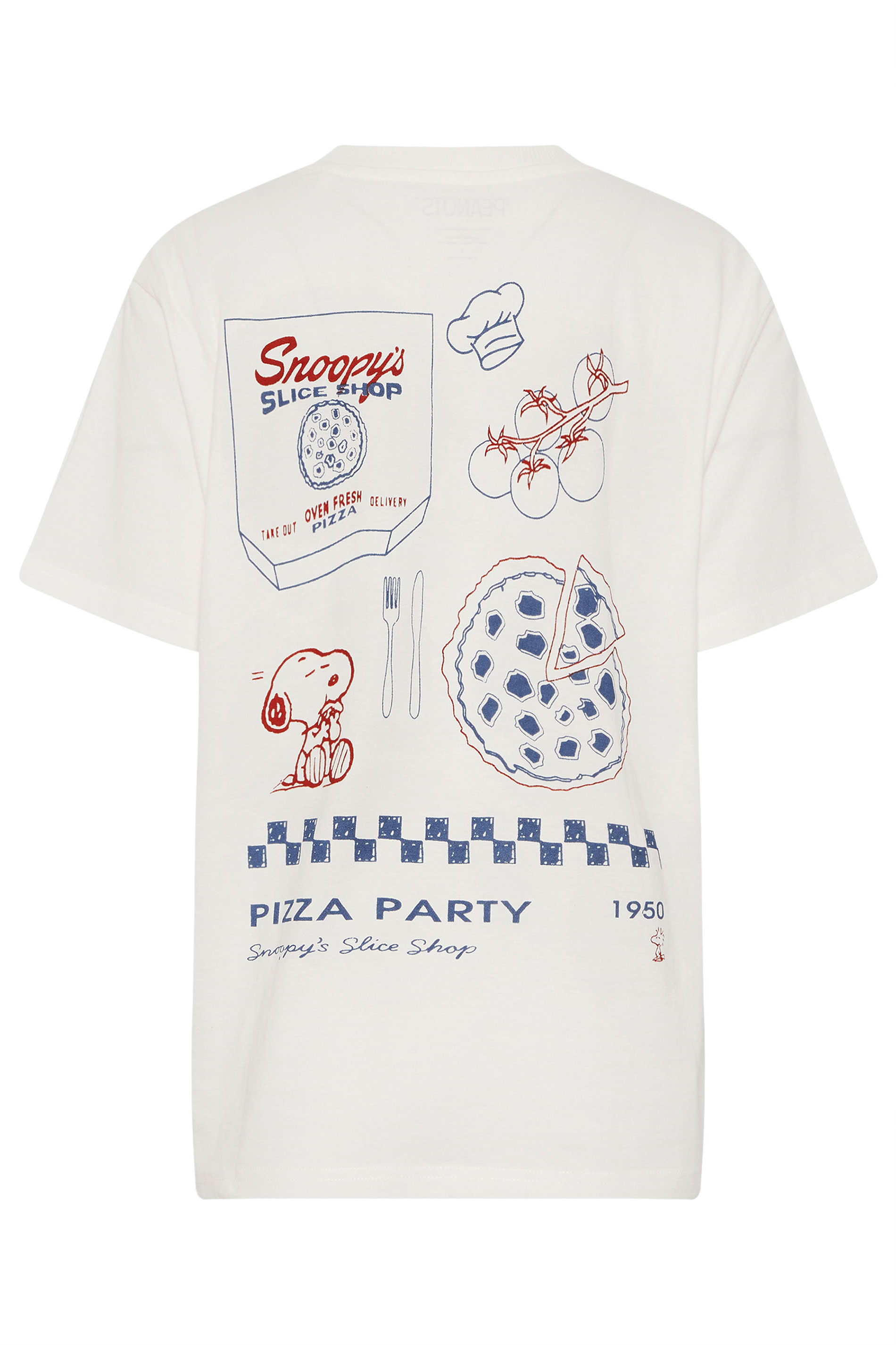 PixieGirl Petite Women's Ivory White Snoopy Graphic Cotton T-Shirt | PixieGirl 2