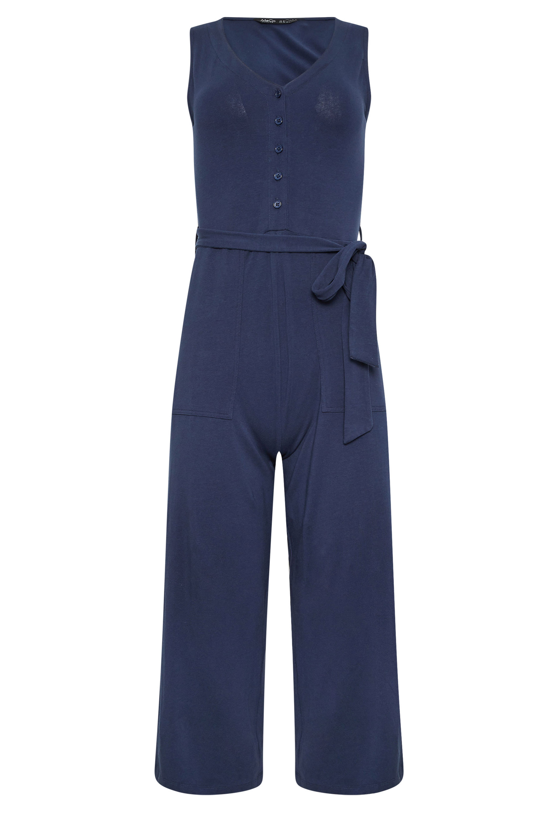 M&Co Petite Navy Blue Sleeveless Jumpsuit | M&Co 5