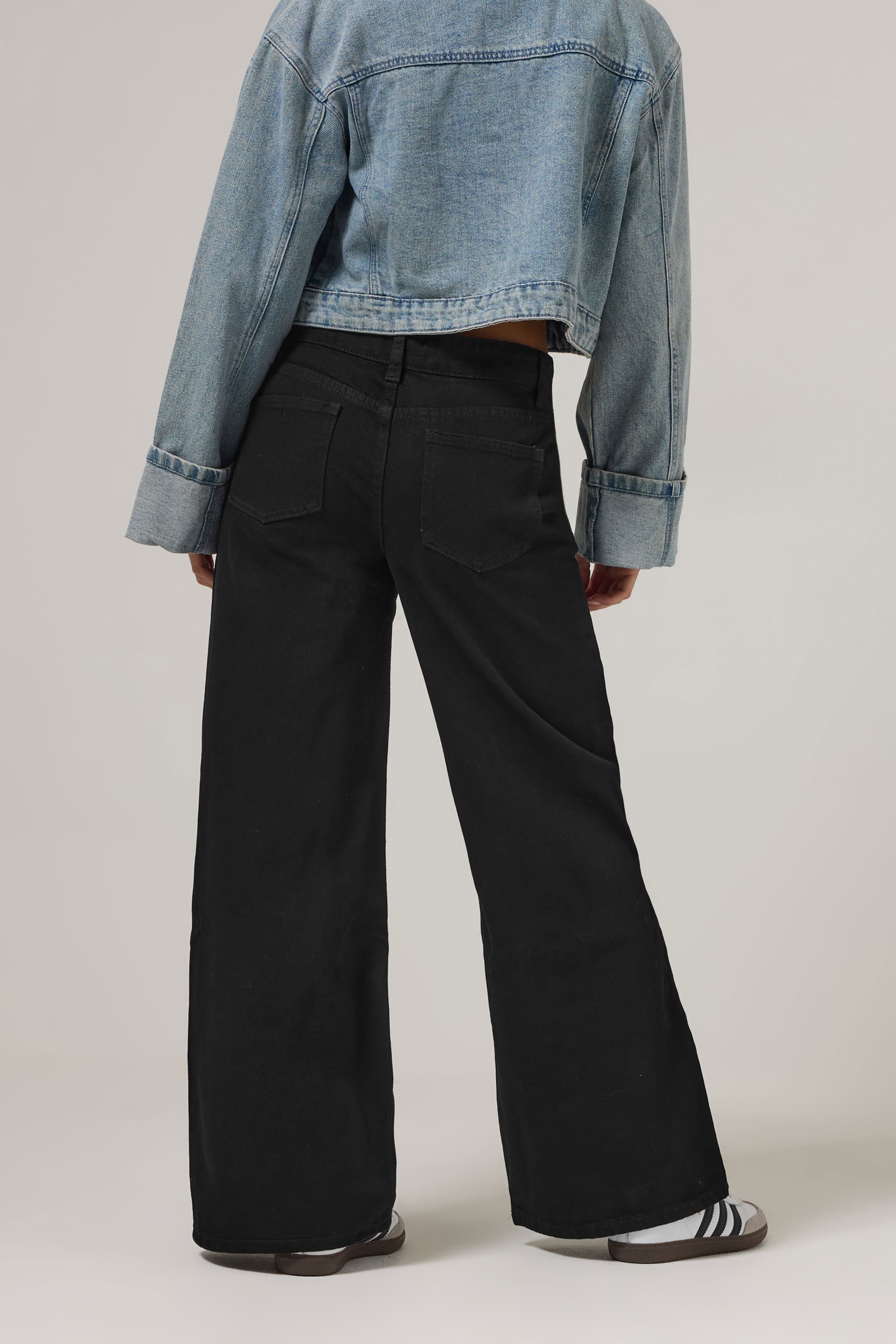 PixieGirl Petite Women's Black Wide Leg Jeans | PixieGirl 3