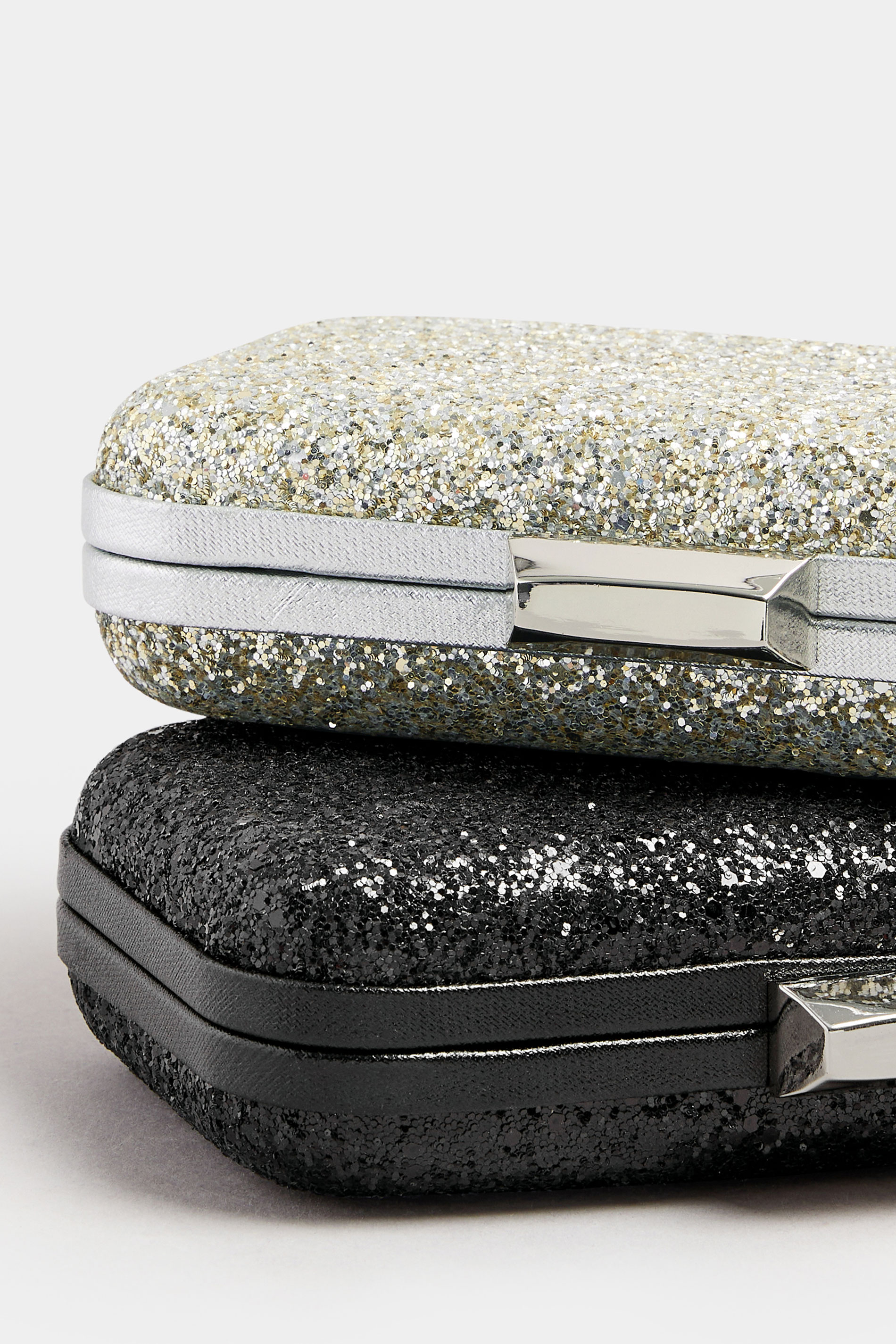 Black Sequin Clutch Bag | Yours Clothing 7