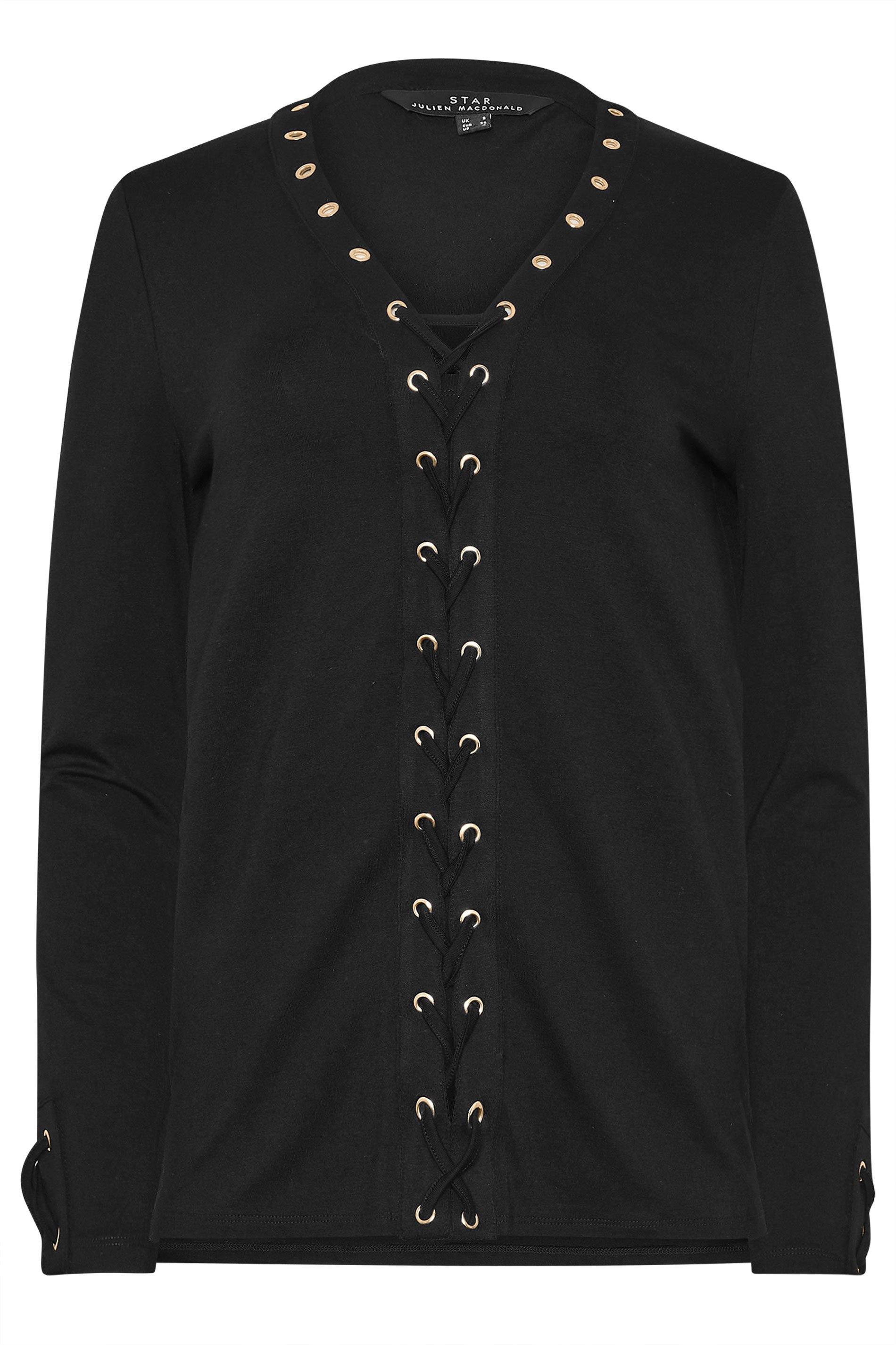 STAR Black Lace Up Eyelet Top | StarByJM 9