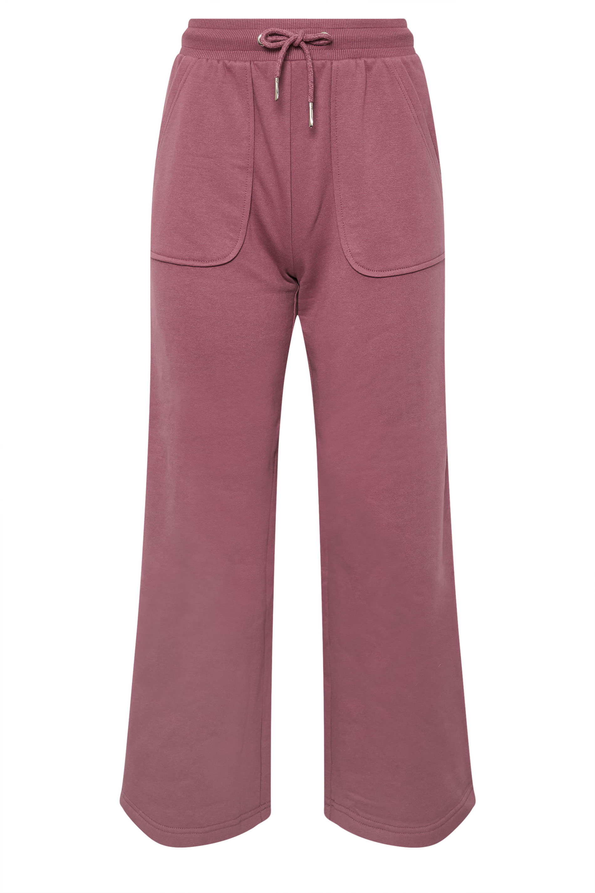 PixieGirl Petite Women's Blush Pink Pocket Patch Wide Leg Joggers | PixieGirl 5